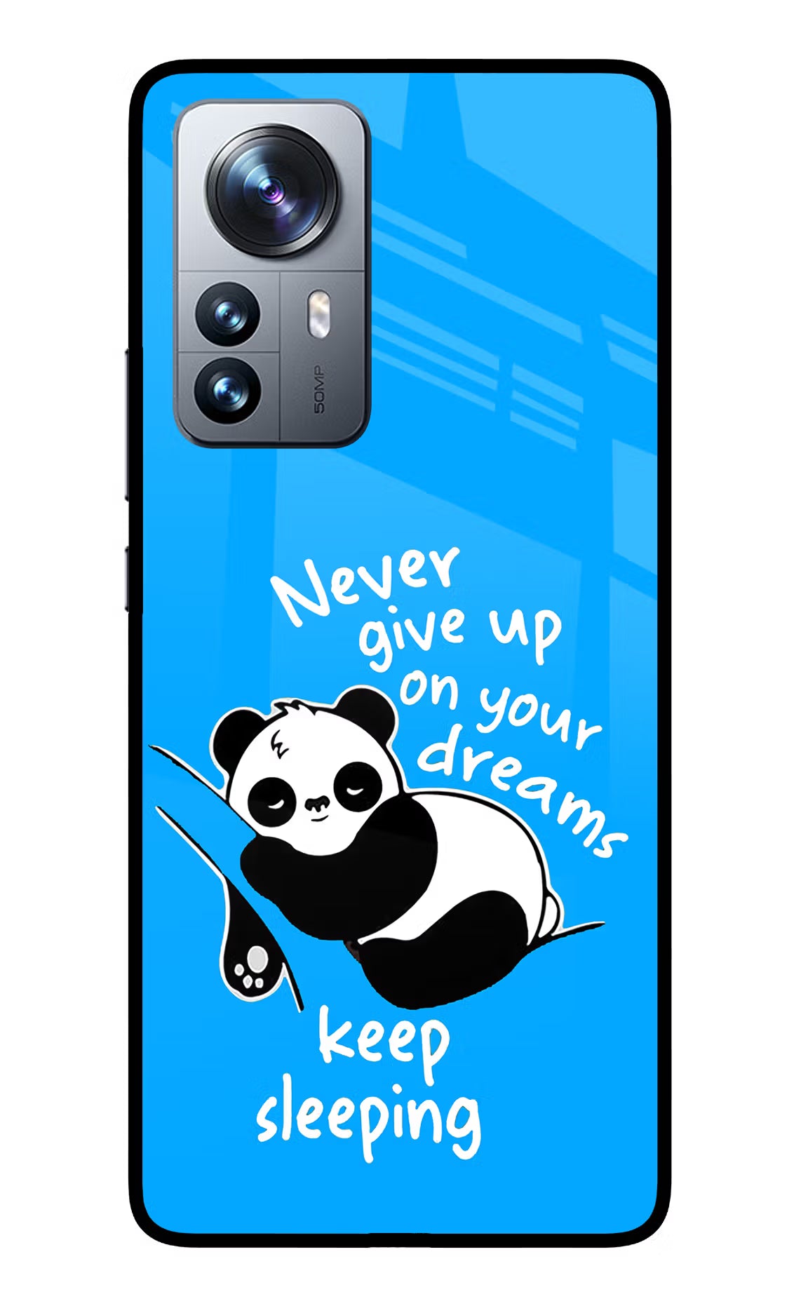 Keep Sleeping Mi 12 Pro 5G Glass Case Back Cover by Casekaro