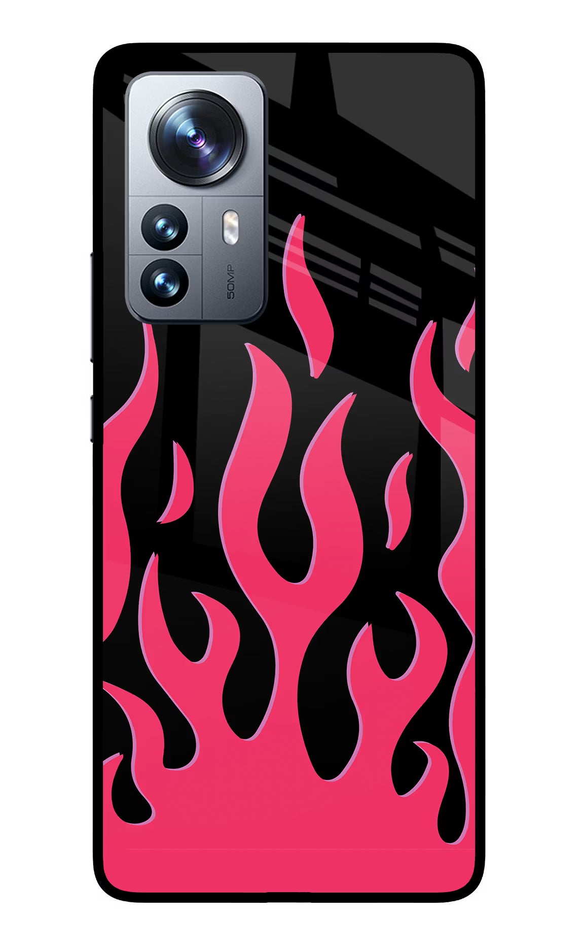 Fire Flames Mi 12 Pro 5G Back Cover - Fire Flames Mi 12 Pro 5G Glass Case Back Cover by Casekaro Fire Flames Mi 12 Pro 5G Glass Case Back Cover by Casekaro