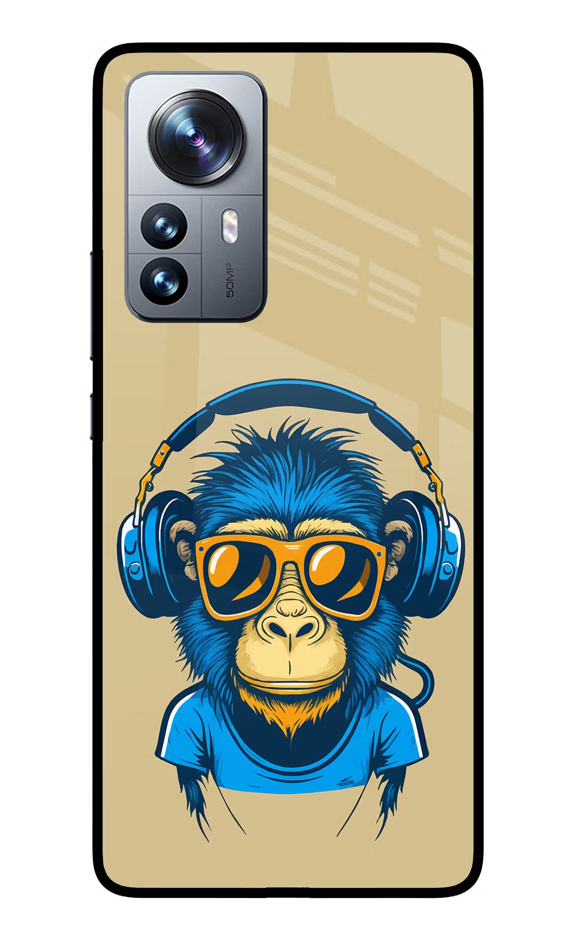 Monkey Headphone Mi 12 Pro 5G Glass Case - Monkey Headphone Mi 12 Pro 5G Glass Case Monkey Headphone Mi 12 Pro 5G Glass Case