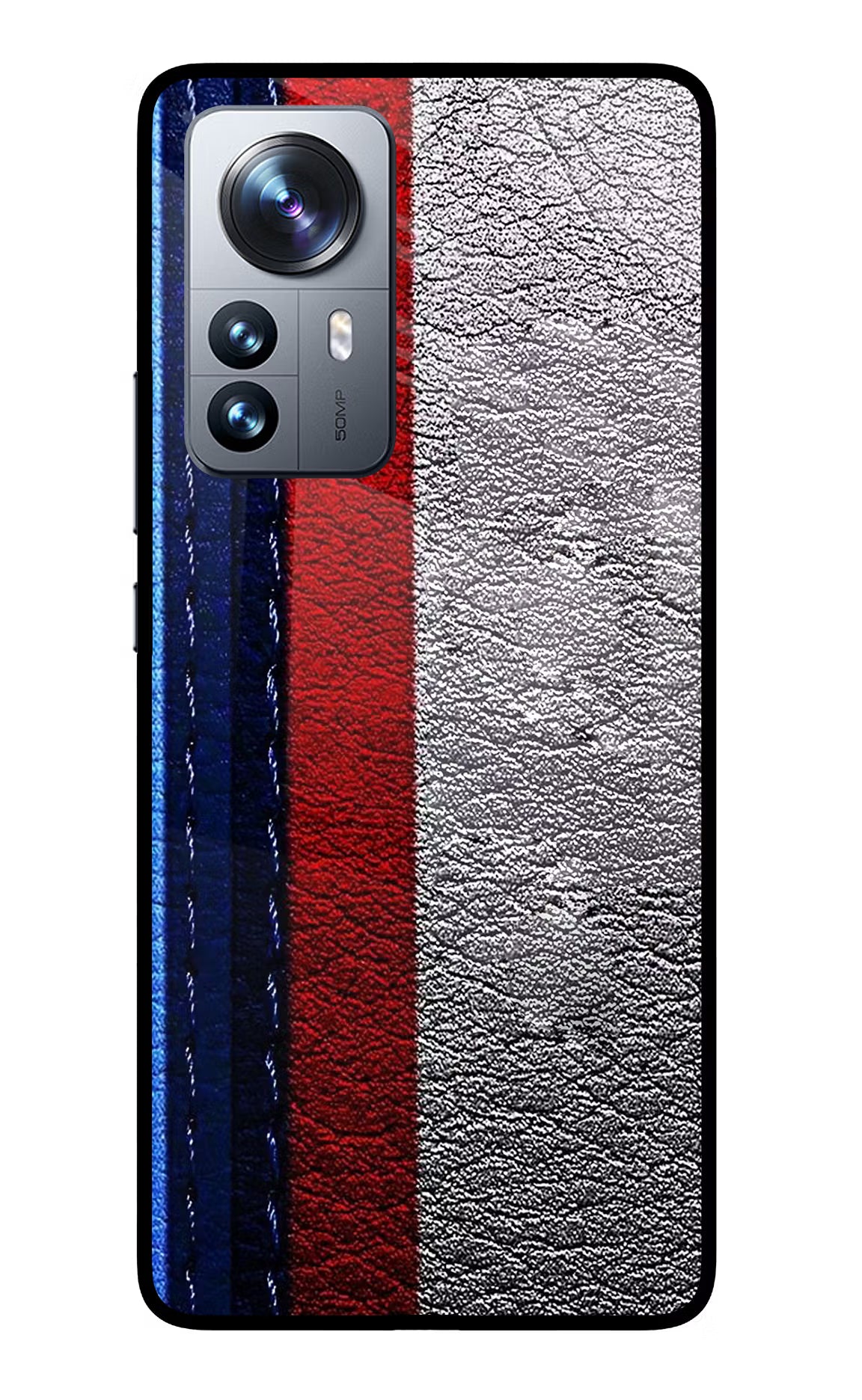 BMW Stripes Mi 12 Pro 5G Back Cover - BMW Stripes Mi 12 Pro 5G Glass Case Back Cover by Casekaro BMW Stripes Mi 12 Pro 5G Glass Case Back Cover by Casekaro