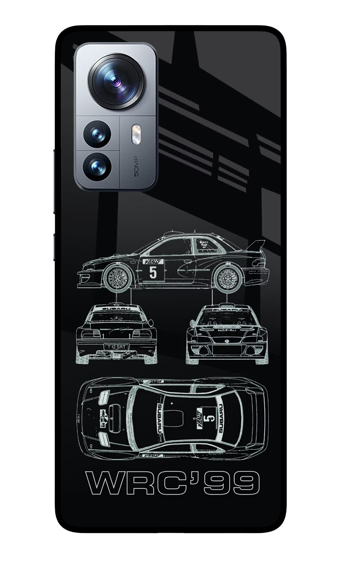 WRC'99 Mi 12 Pro 5G Back Cover - WRC'99 Mi 12 Pro 5G Glass Case Back Cover by Casekaro WRC'99 Mi 12 Pro 5G Glass Case Back Cover by Casekaro