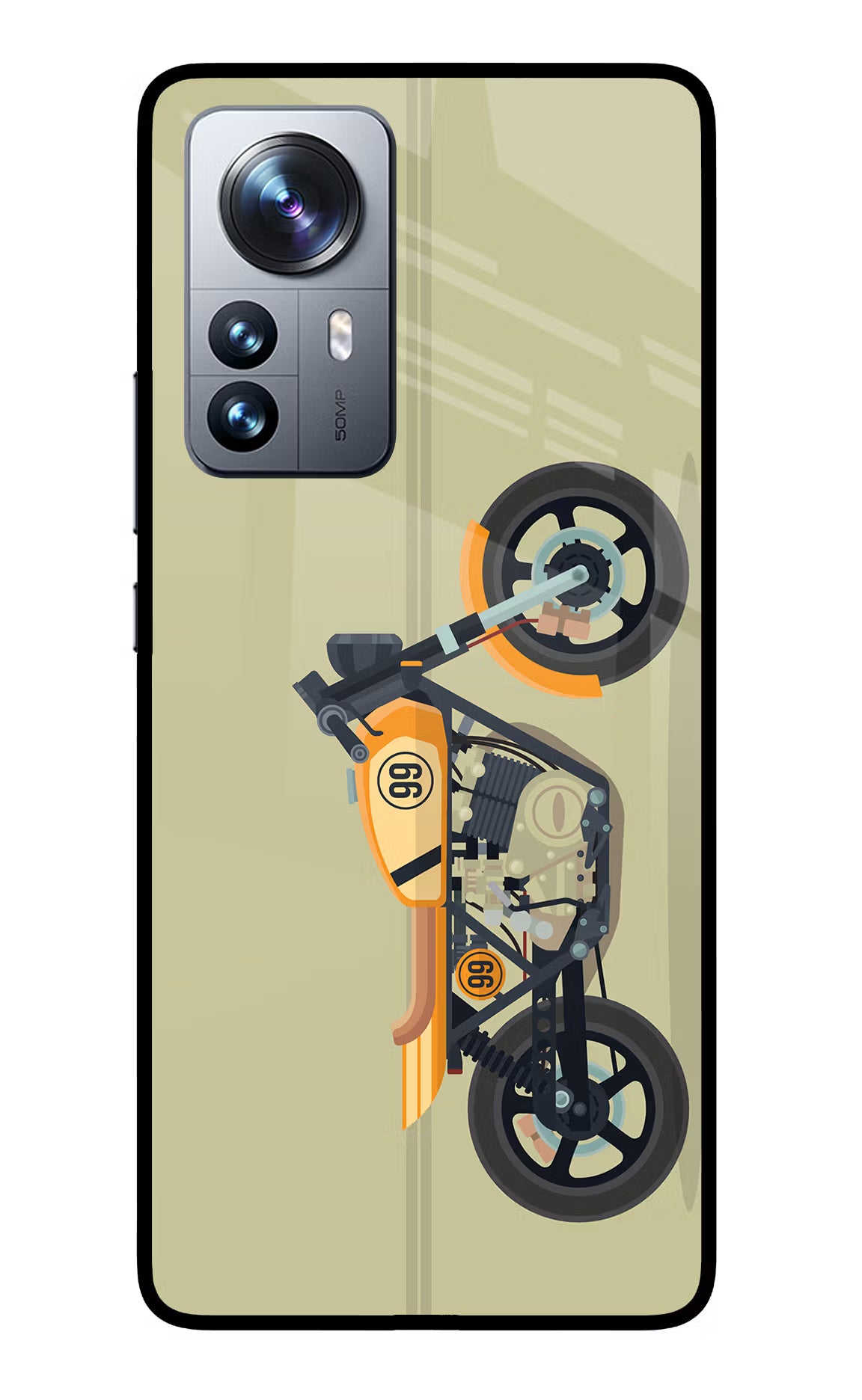 Vertical Speedster Mi 12 Pro 5G Glass Case - Vertical Speedster Mi 12 Pro 5G Glass Case Vertical Speedster Mi 12 Pro 5G Glass Case