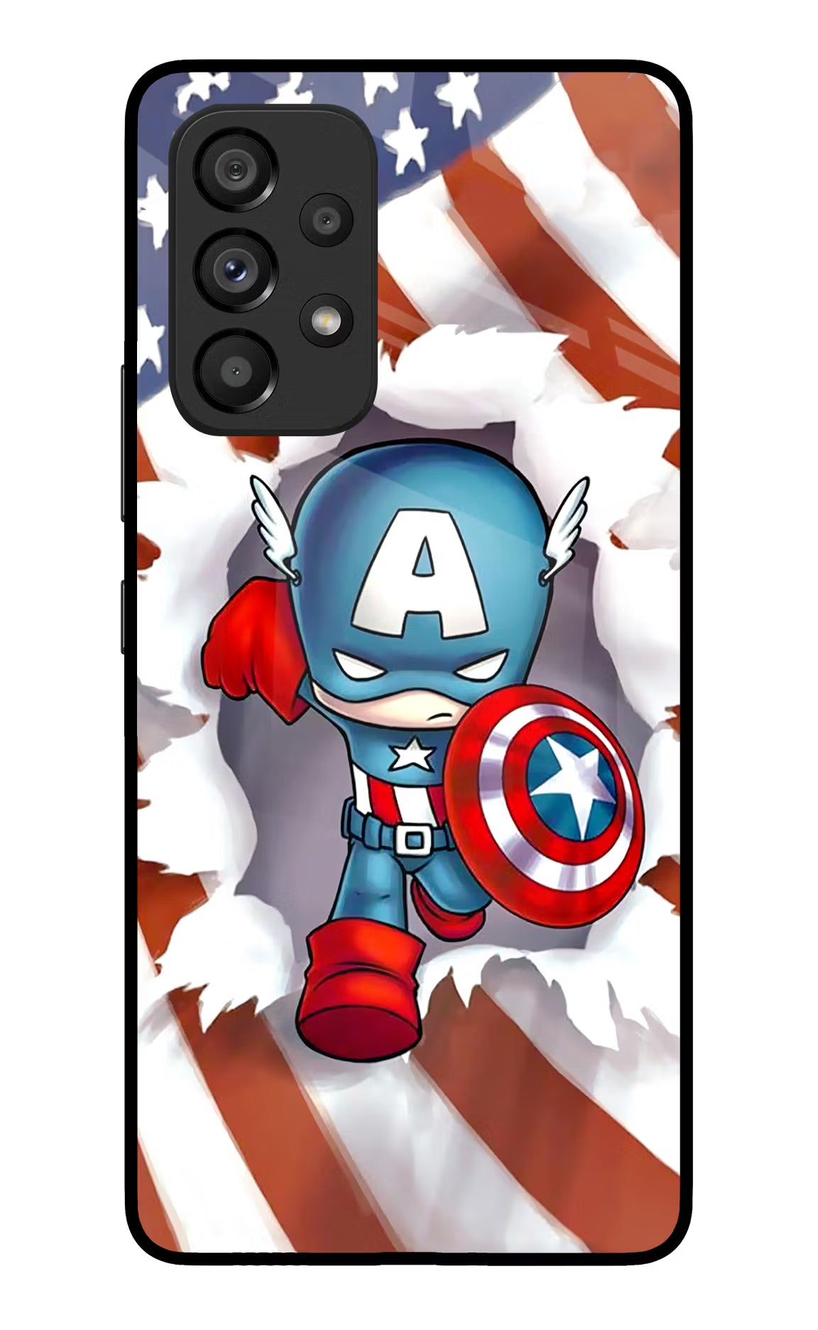 Captain America Samsung A53 5G Glass Case - Captain America Samsung A53 5G Glass Case Captain America Samsung A53 5G Glass Case