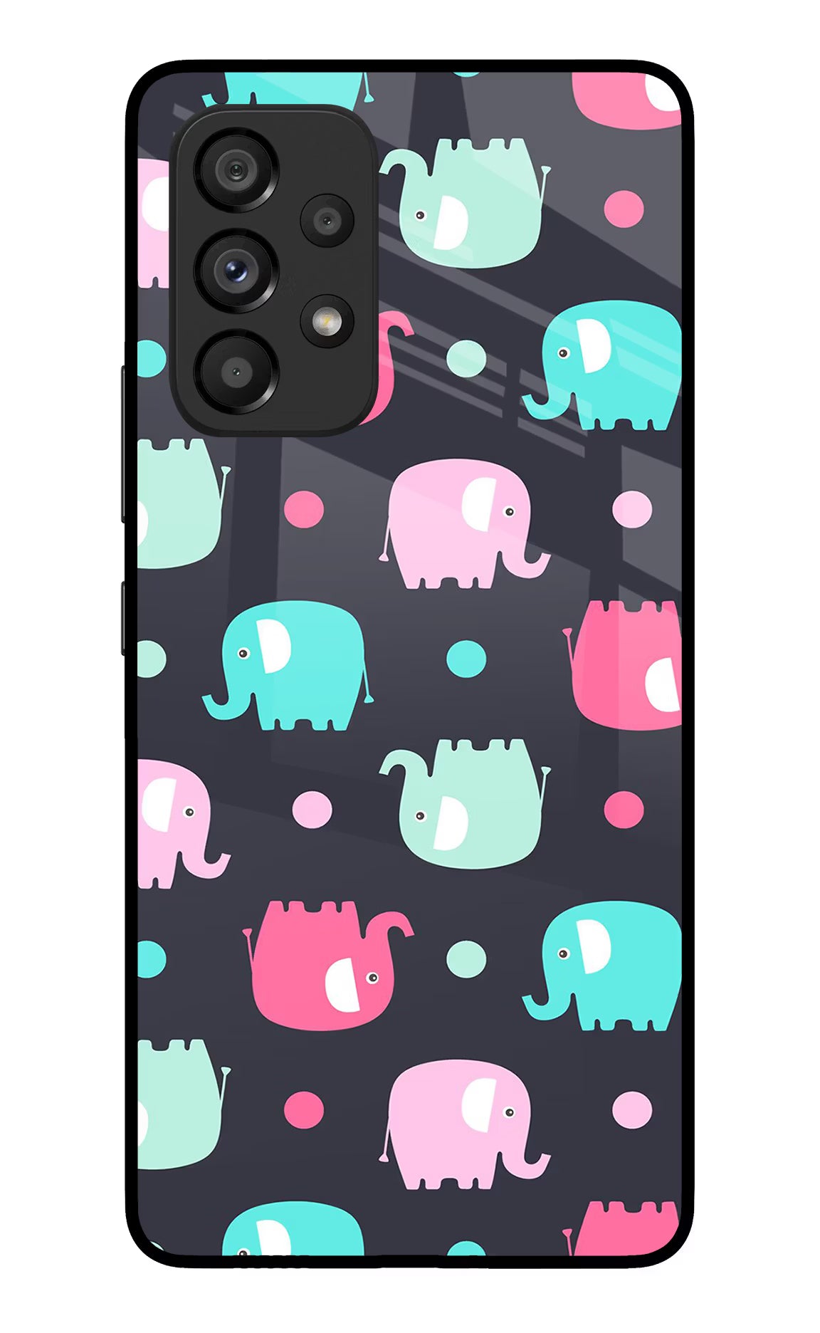 Elephants Samsung A53 5G Glass Case - Elephants Samsung A53 5G Glass Case Elephants Samsung A53 5G Glass Case