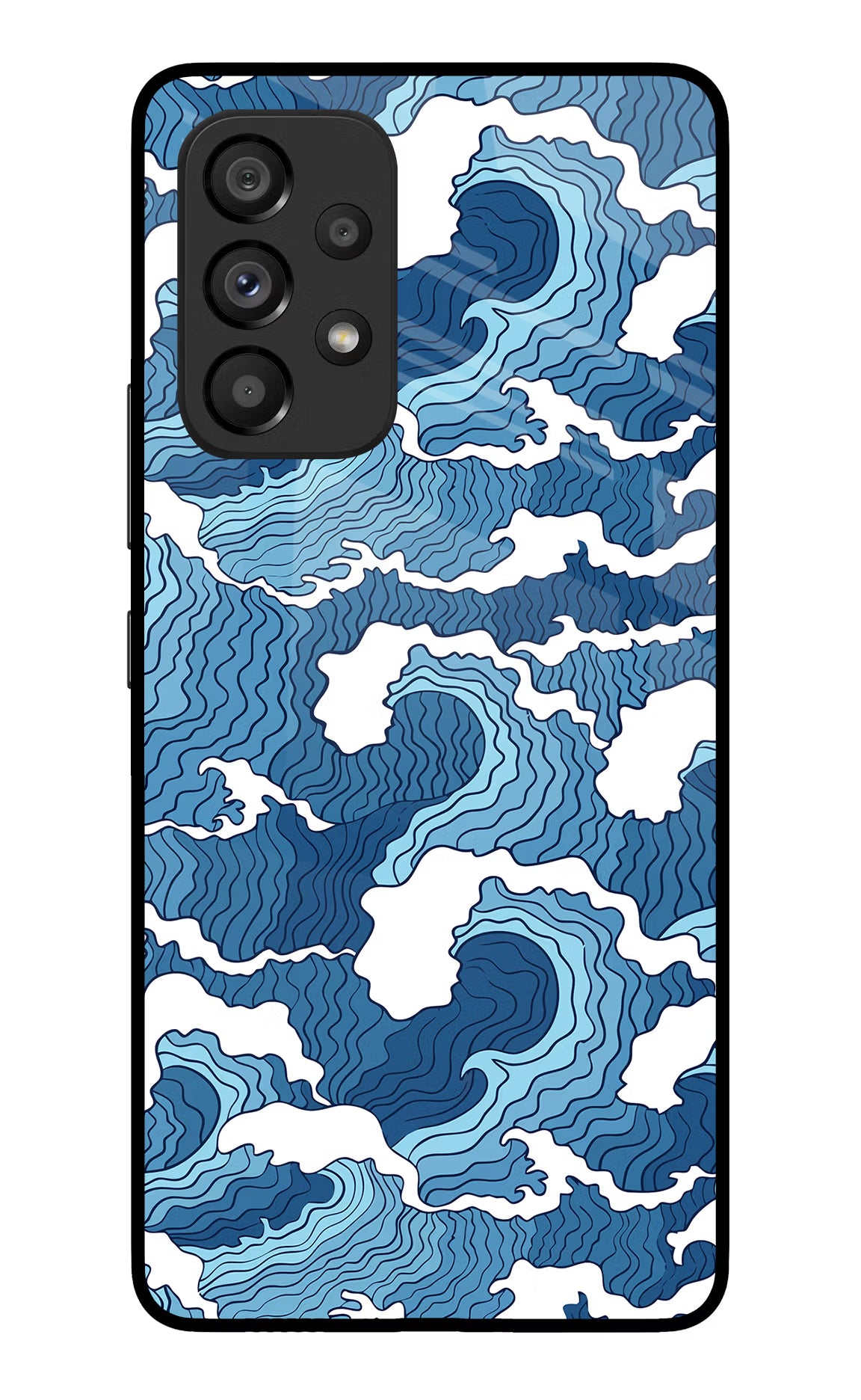Blue Waves Samsung A53 5G Glass Case - Blue Waves Samsung A53 5G Glass Case Blue Waves Samsung A53 5G Glass Case