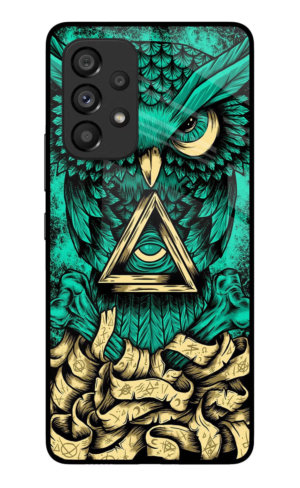 Green Owl Samsung A53 5G Glass Case - Green Owl Samsung A53 5G Glass Case Green Owl Samsung A53 5G Glass Case