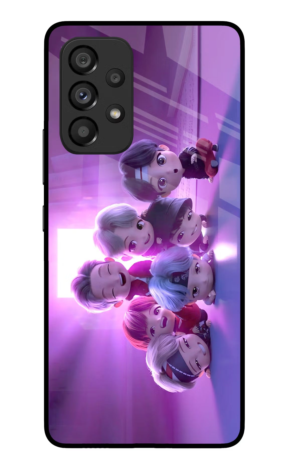 BTS Chibi Samsung A53 5G Glass Case - BTS Chibi Samsung A53 5G Glass Case BTS Chibi Samsung A53 5G Glass Case