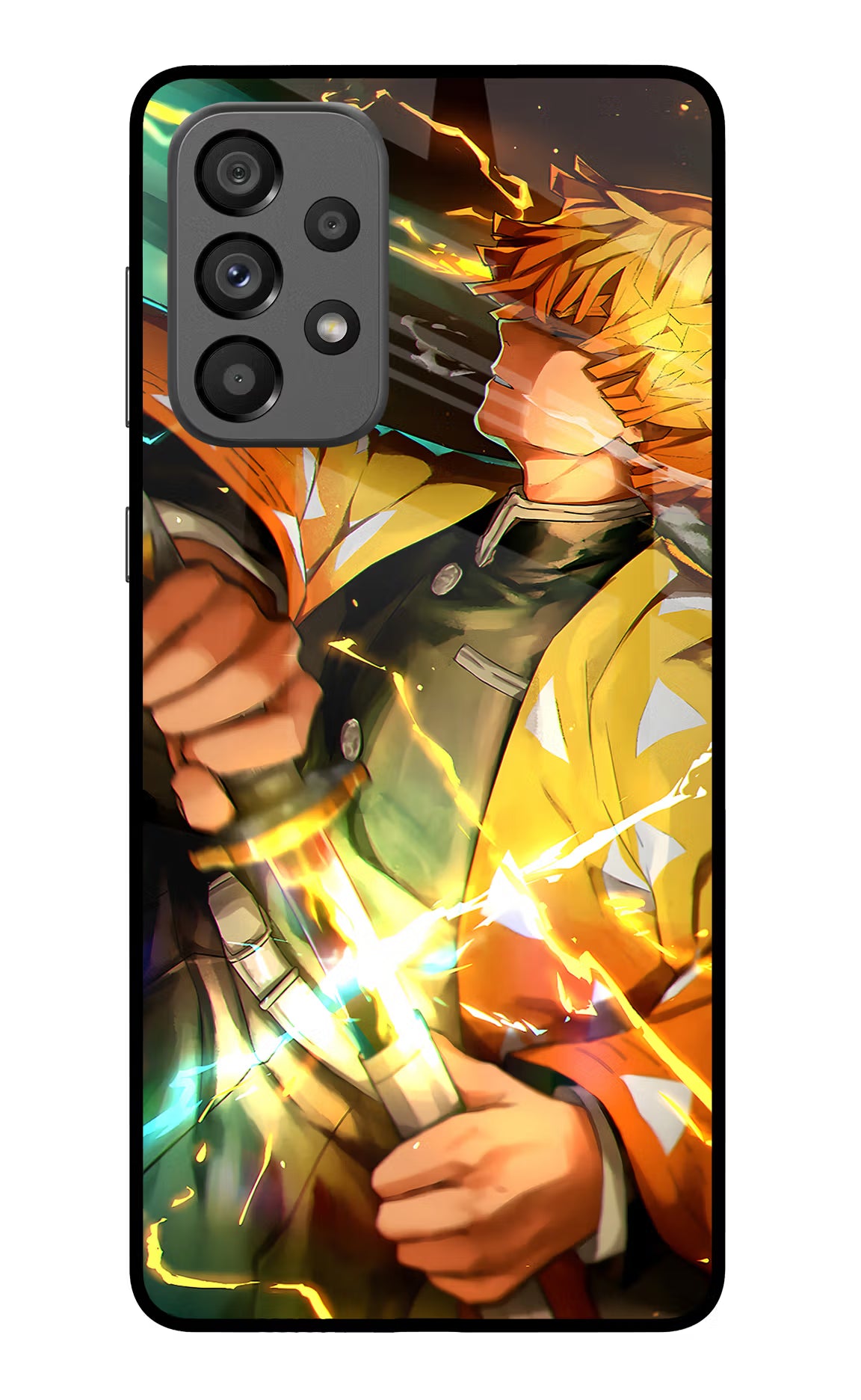 Demon Slayer Samsung A73 5G Glass Case - Demon Slayer Samsung A73 5G Glass Case Demon Slayer Samsung A73 5G Glass Case
