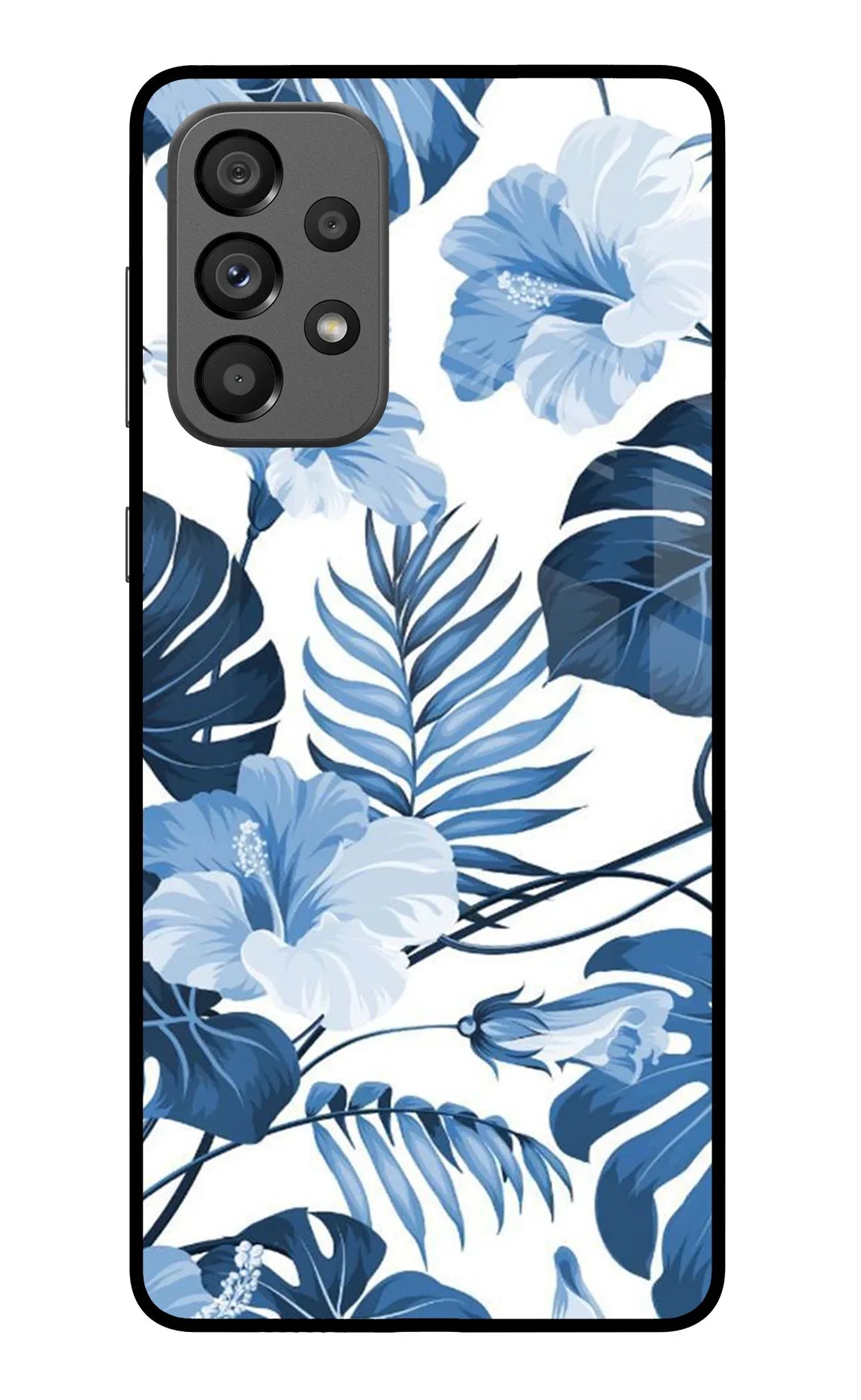 Fabric Art Samsung A73 5G Glass Case - Fabric Art Samsung A73 5G Glass Case Fabric Art Samsung A73 5G Glass Case