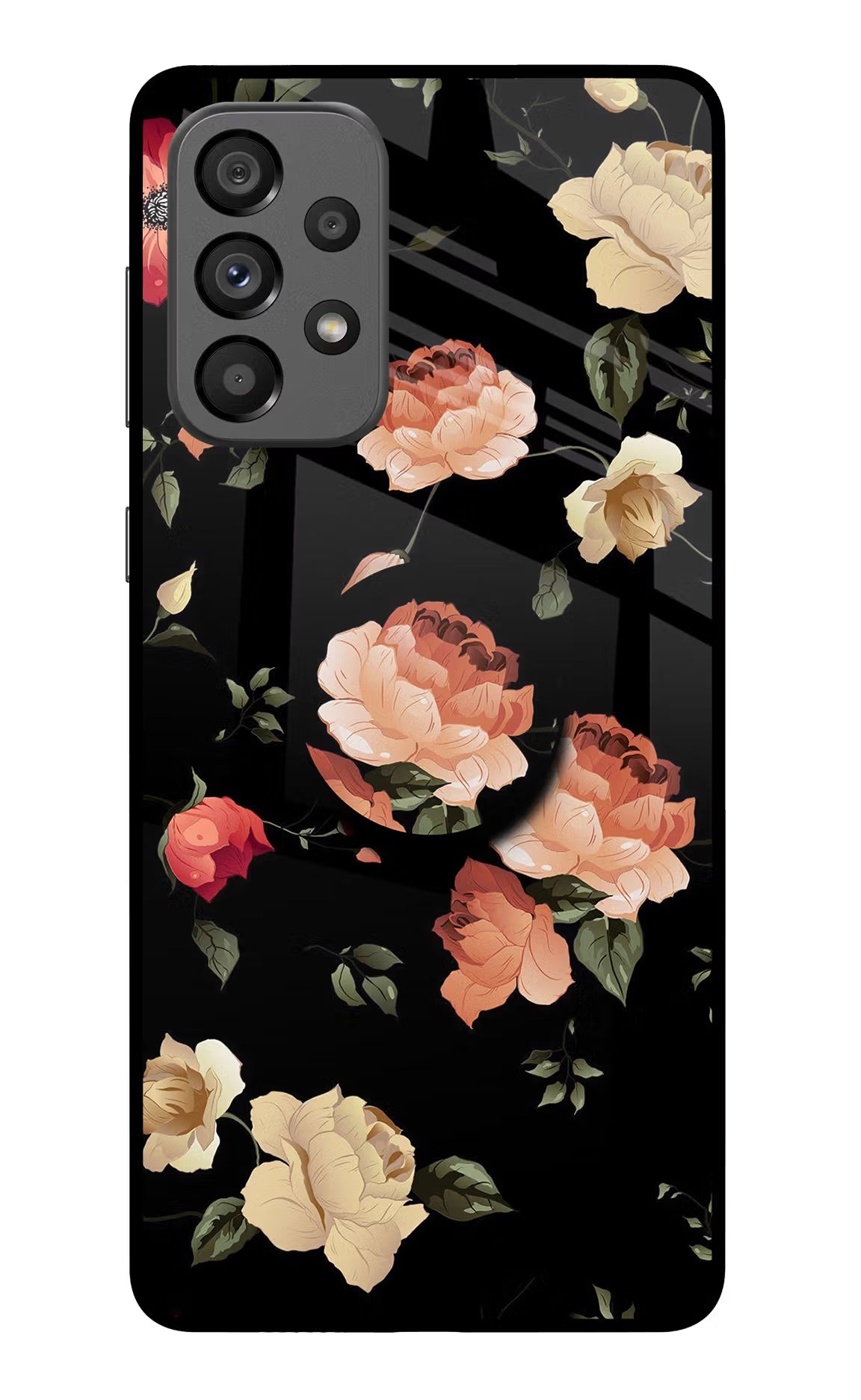 Flowers Samsung A73 5G Glass Case - Flowers Samsung A73 5G Glass Case Flowers Samsung A73 5G Glass Case
