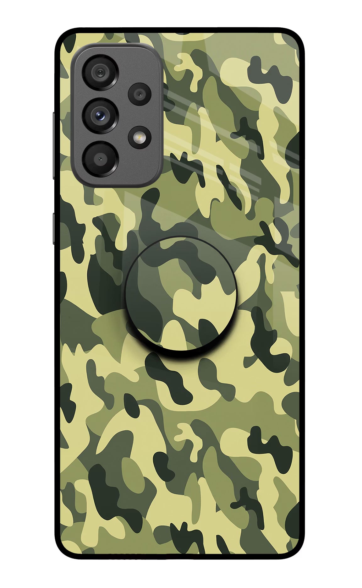Camouflage Samsung A73 5G Glass Case - Camouflage Samsung A73 5G Glass Case Camouflage Samsung A73 5G Glass Case