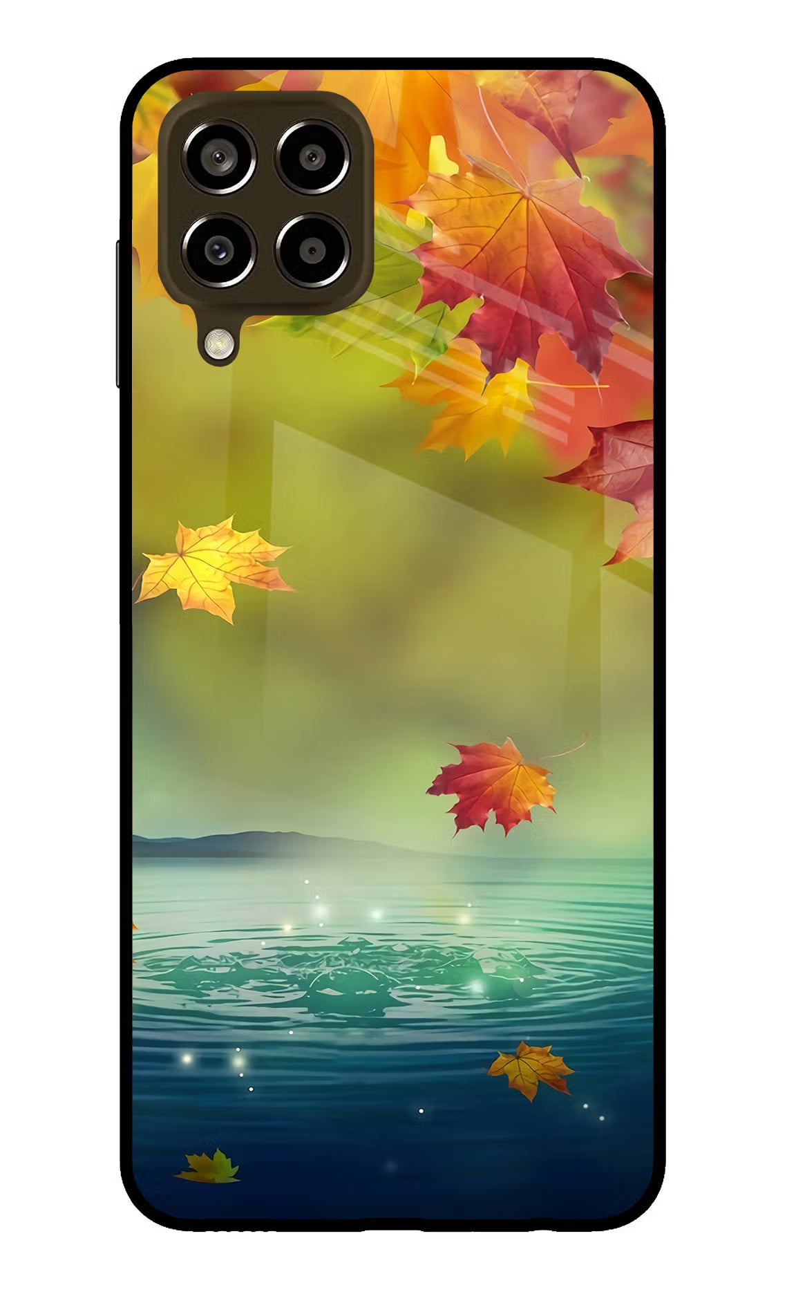 Flowers Samsung M33 5G Glass Case - Flowers Samsung M33 5G Glass Case Flowers Samsung M33 5G Glass Case