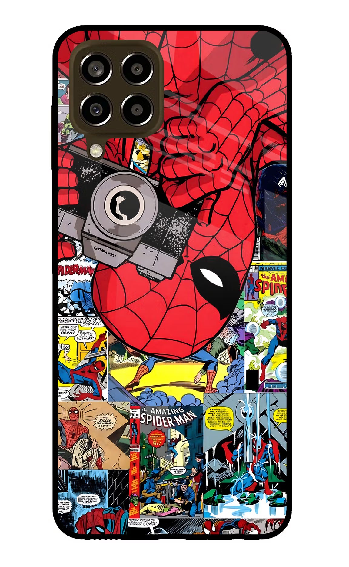 Spider Man Samsung M33 5G Glass Case - Spider Man Samsung M33 5G Glass Case Spider Man Samsung M33 5G Glass Case