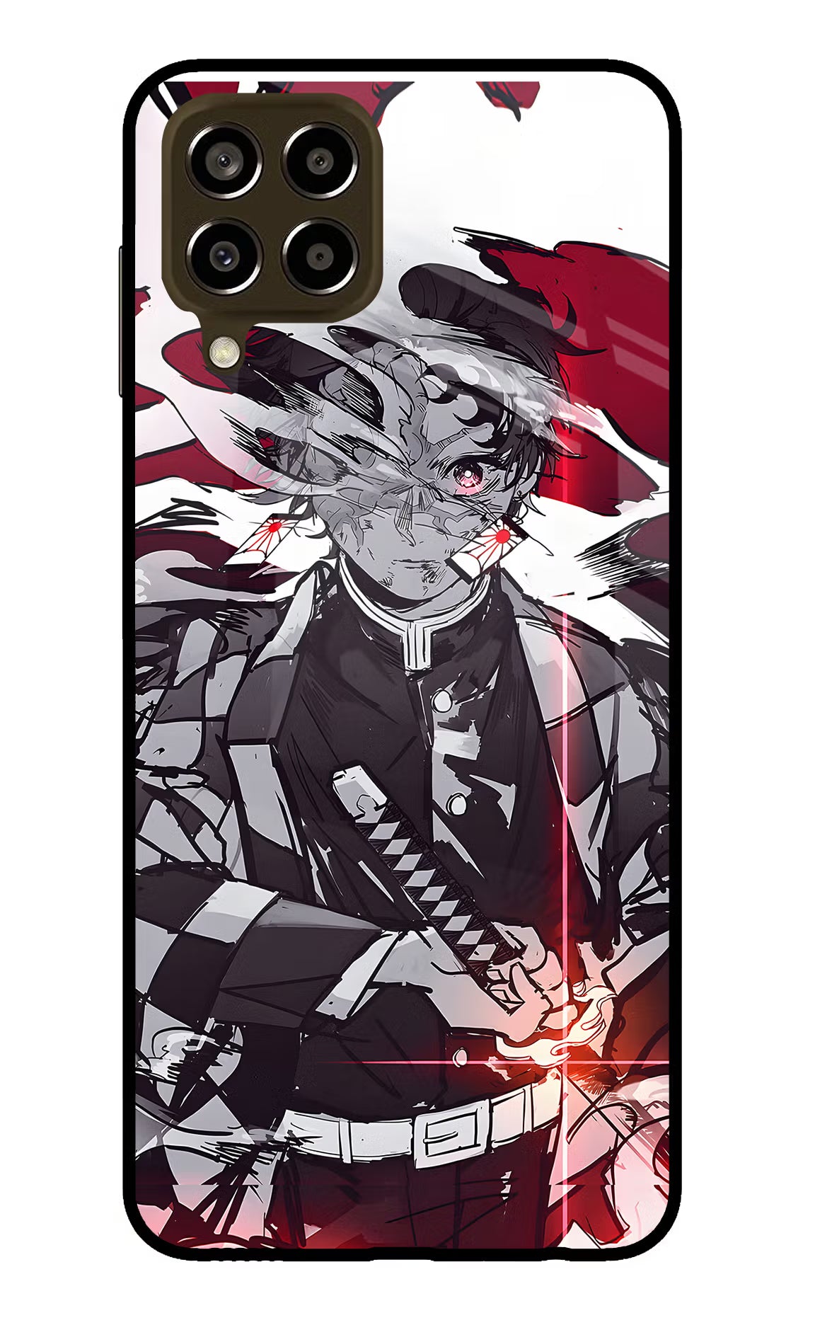 Demon Slayer Samsung M33 5G Glass Case - Demon Slayer Samsung M33 5G Glass Case Demon Slayer Samsung M33 5G Glass Case