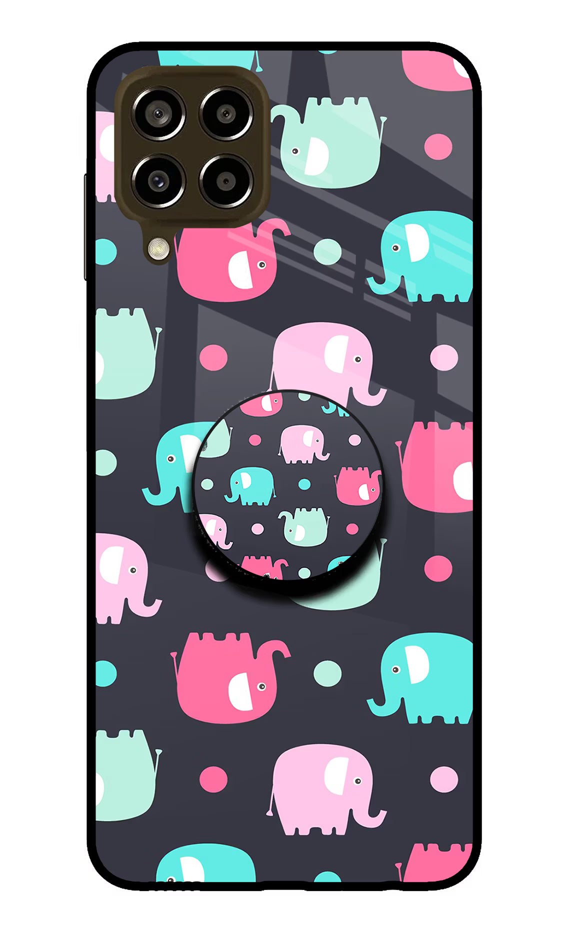 Baby Elephants Samsung M33 5G Glass Case - Baby Elephants Samsung M33 5G Glass Case Baby Elephants Samsung M33 5G Glass Case