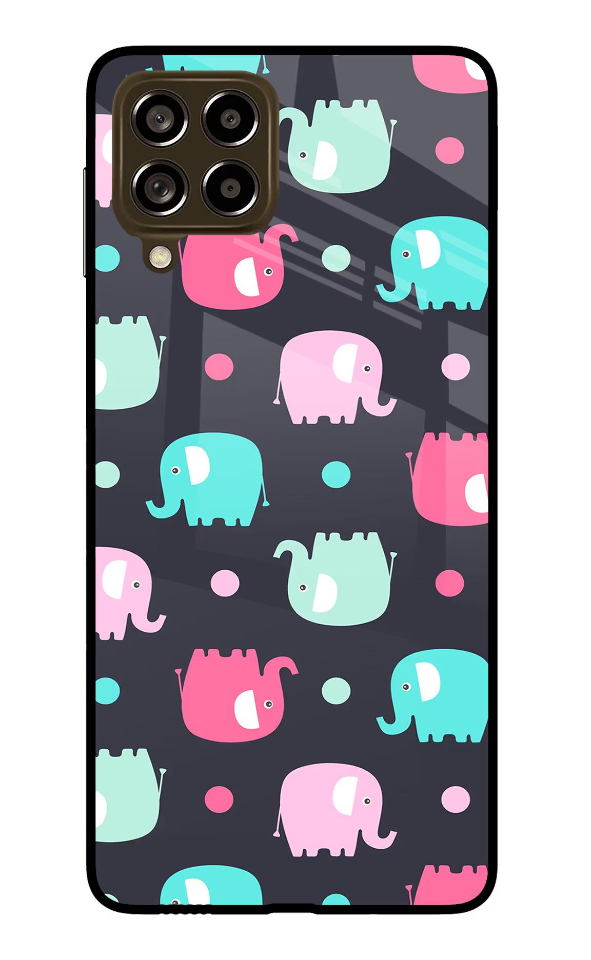Elephants Samsung M53 5G Glass Case - Elephants Samsung M53 5G Glass Case Elephants Samsung M53 5G Glass Case