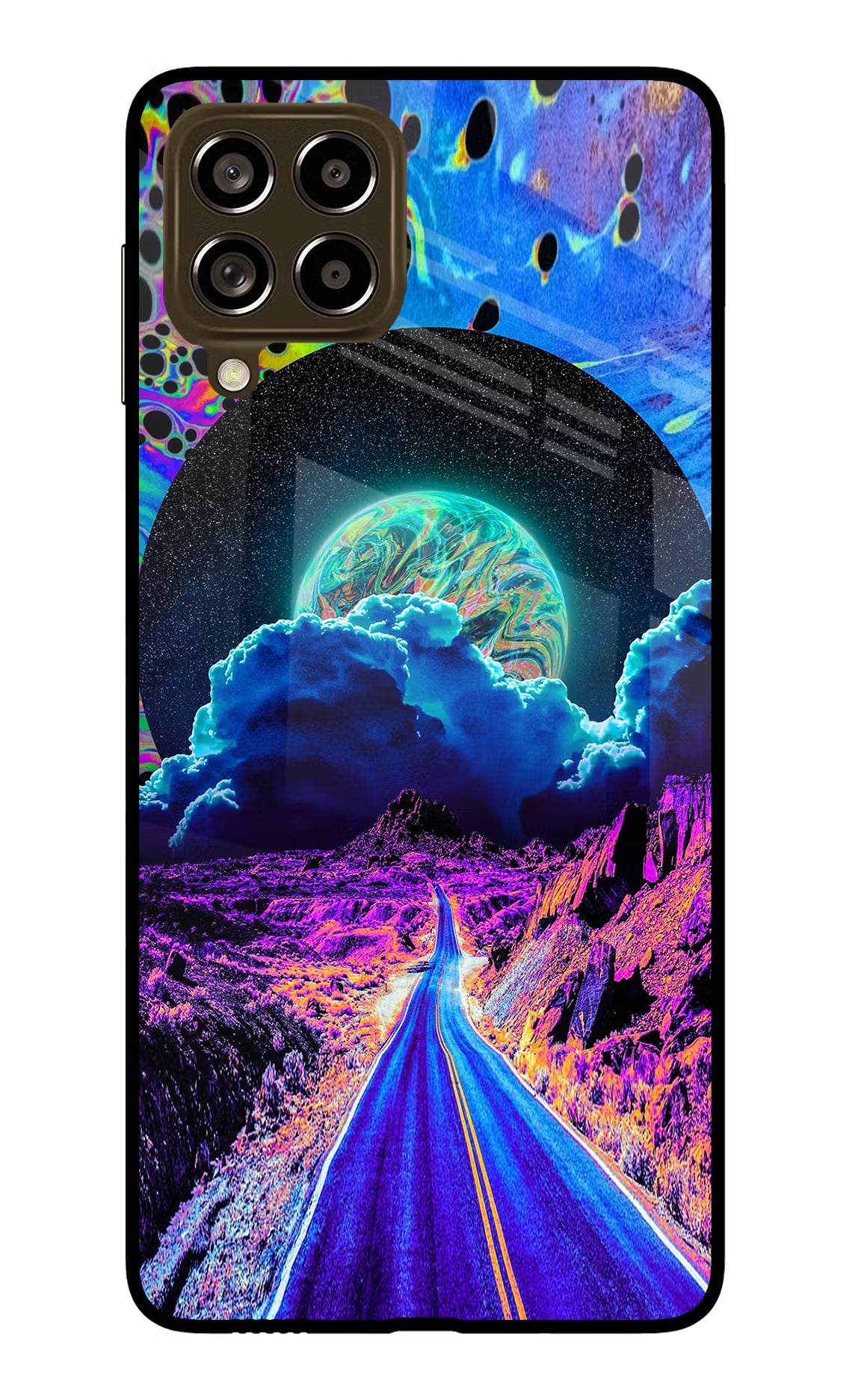 Psychedelic Painting Samsung M53 5G Glass Case - Psychedelic Painting Samsung M53 5G Glass Case Psychedelic Painting Samsung M53 5G Glass Case