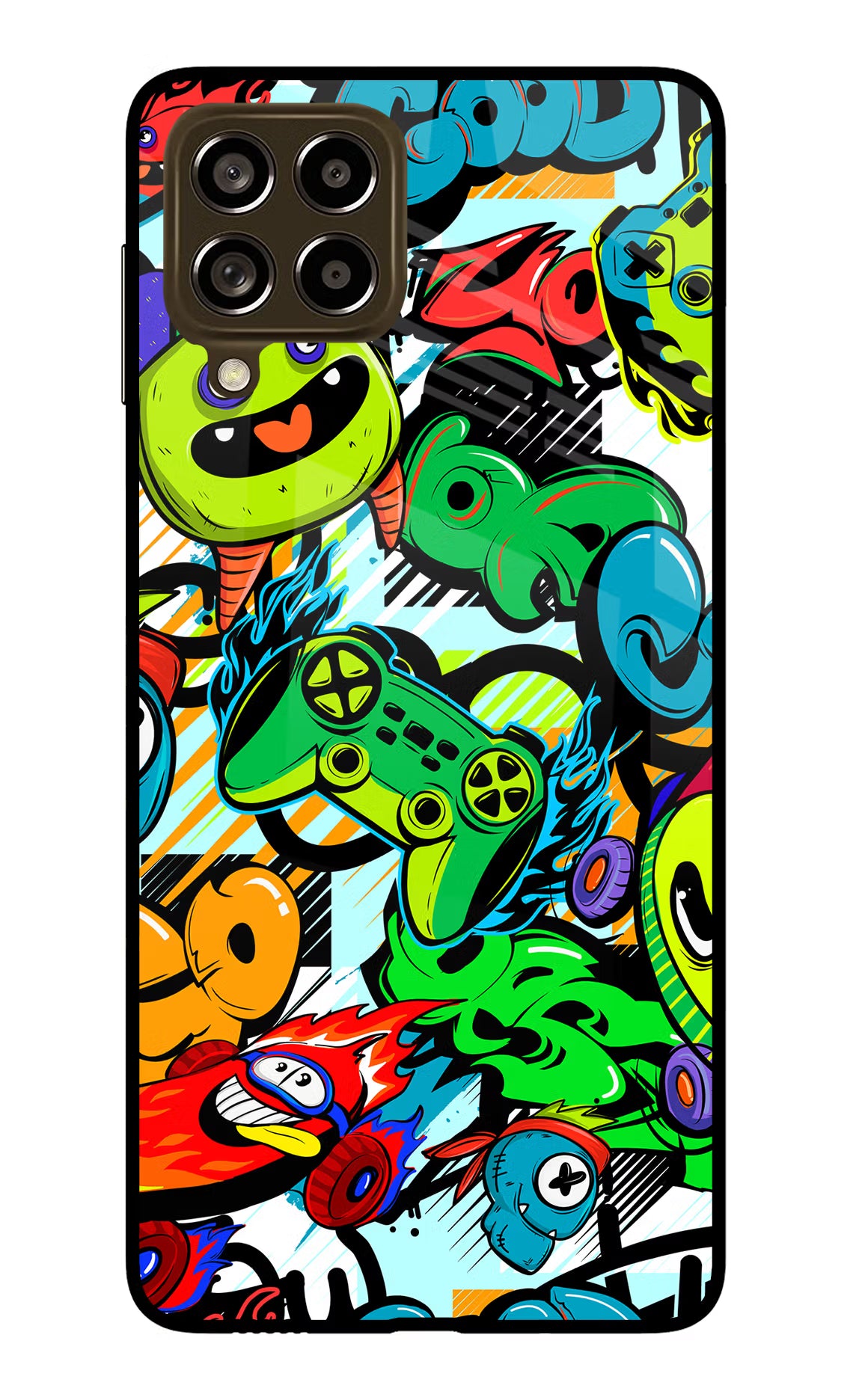 Game Doodle Samsung M53 5G Glass Case - Game Doodle Samsung M53 5G Glass Case Game Doodle Samsung M53 5G Glass Case