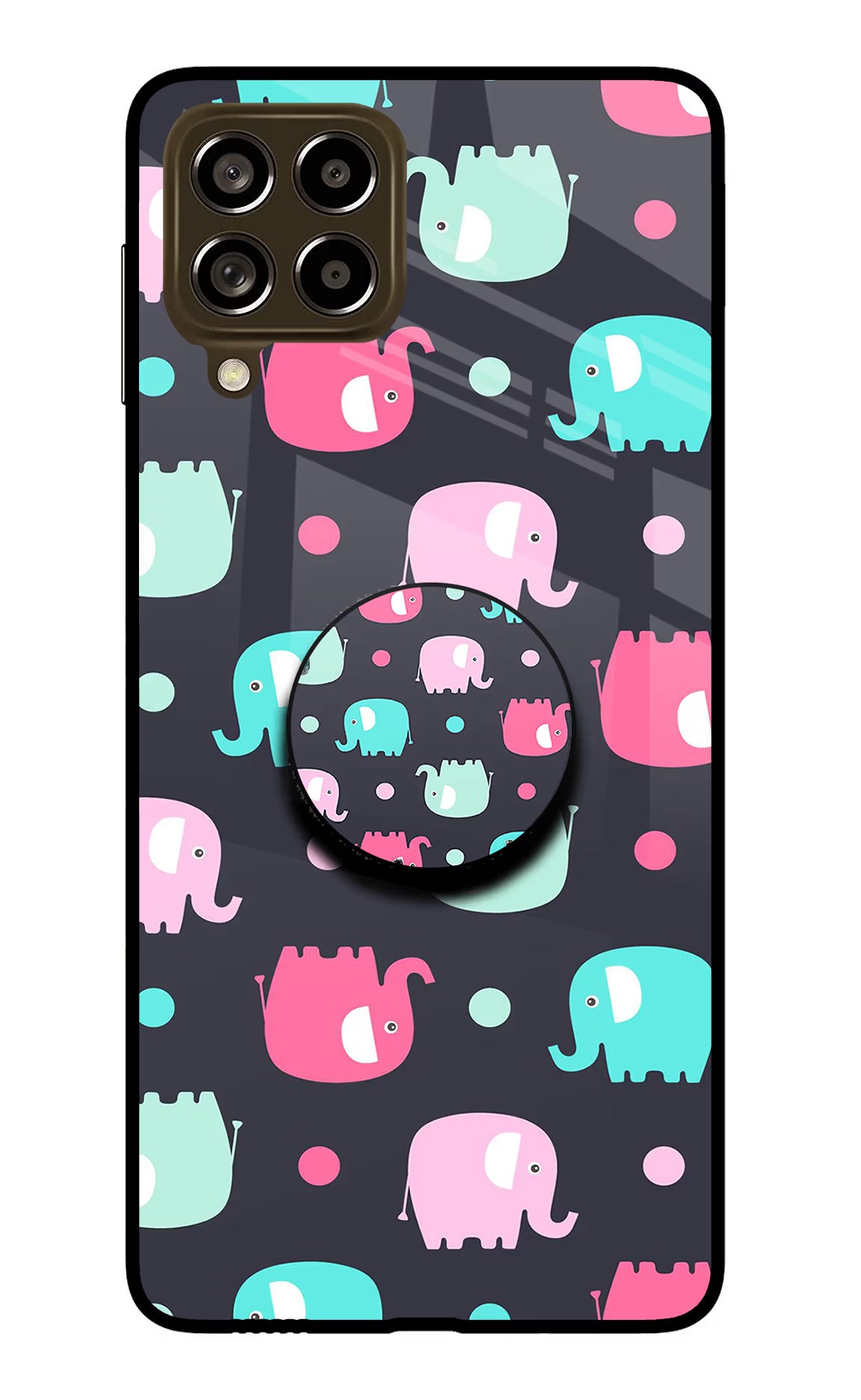 Baby Elephants Samsung M53 5G Glass Case - Baby Elephants Samsung M53 5G Glass Case Baby Elephants Samsung M53 5G Glass Case