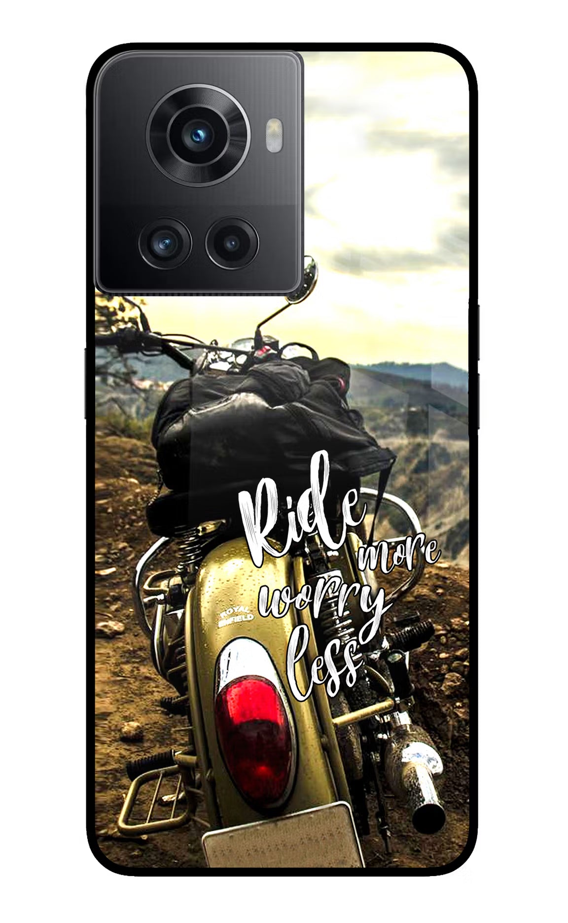 Ride More Worry Less OnePlus 10R 5G Glass Case - Ride More Worry Less OnePlus 10R 5G Glass Case Ride More Worry Less OnePlus 10R 5G Glass Case