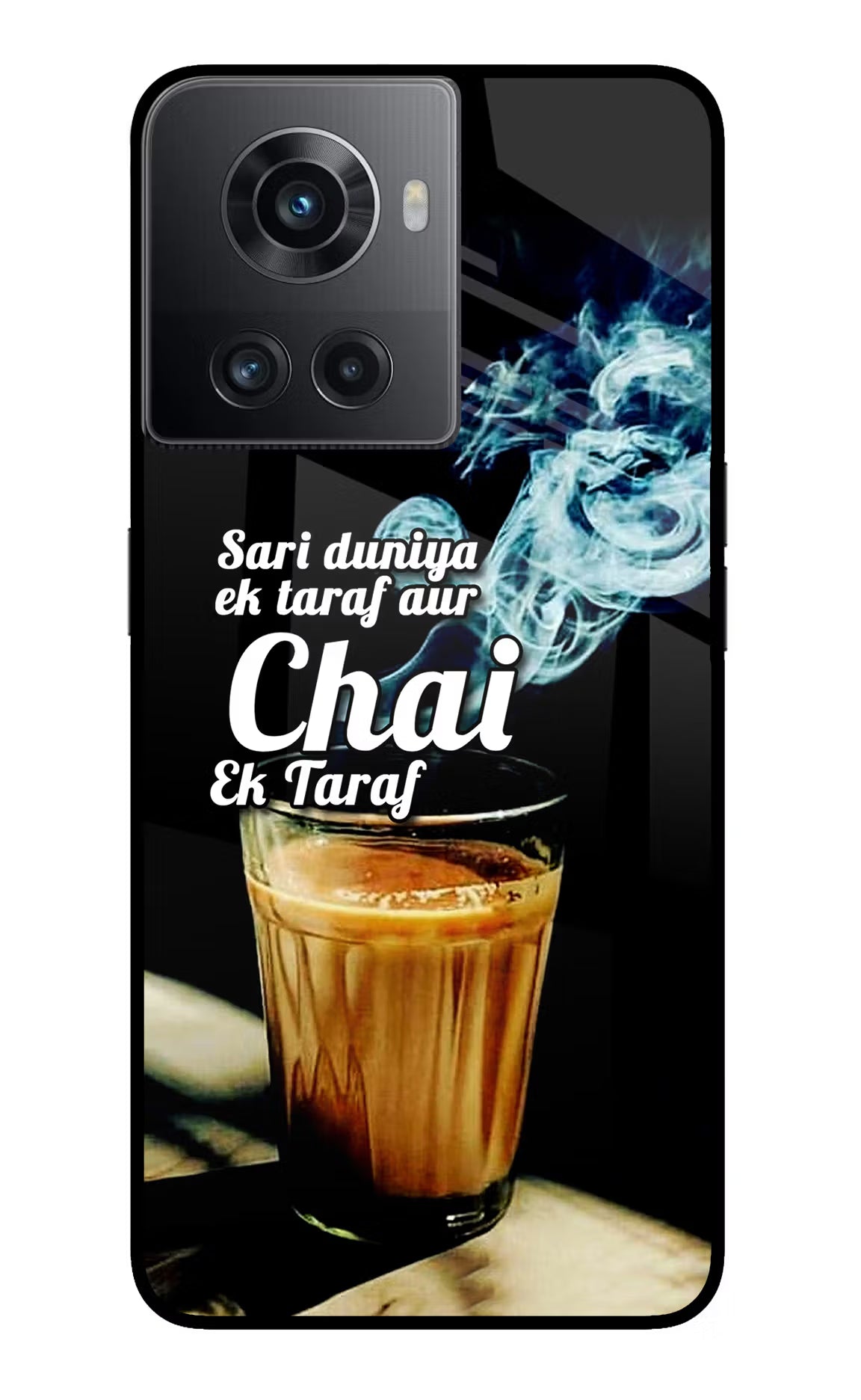 Chai Ek Taraf Quote OnePlus 10R 5G Glass Case - Chai Ek Taraf Quote OnePlus 10R 5G Glass Case Chai Ek Taraf Quote OnePlus 10R 5G Glass Case
