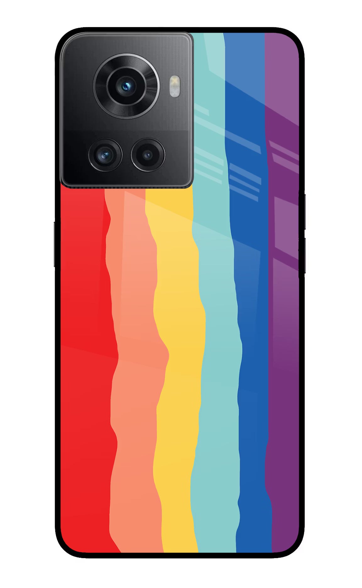 Rainbow OnePlus 10R 5G Glass Case - Rainbow OnePlus 10R 5G Glass Case Rainbow OnePlus 10R 5G Glass Case
