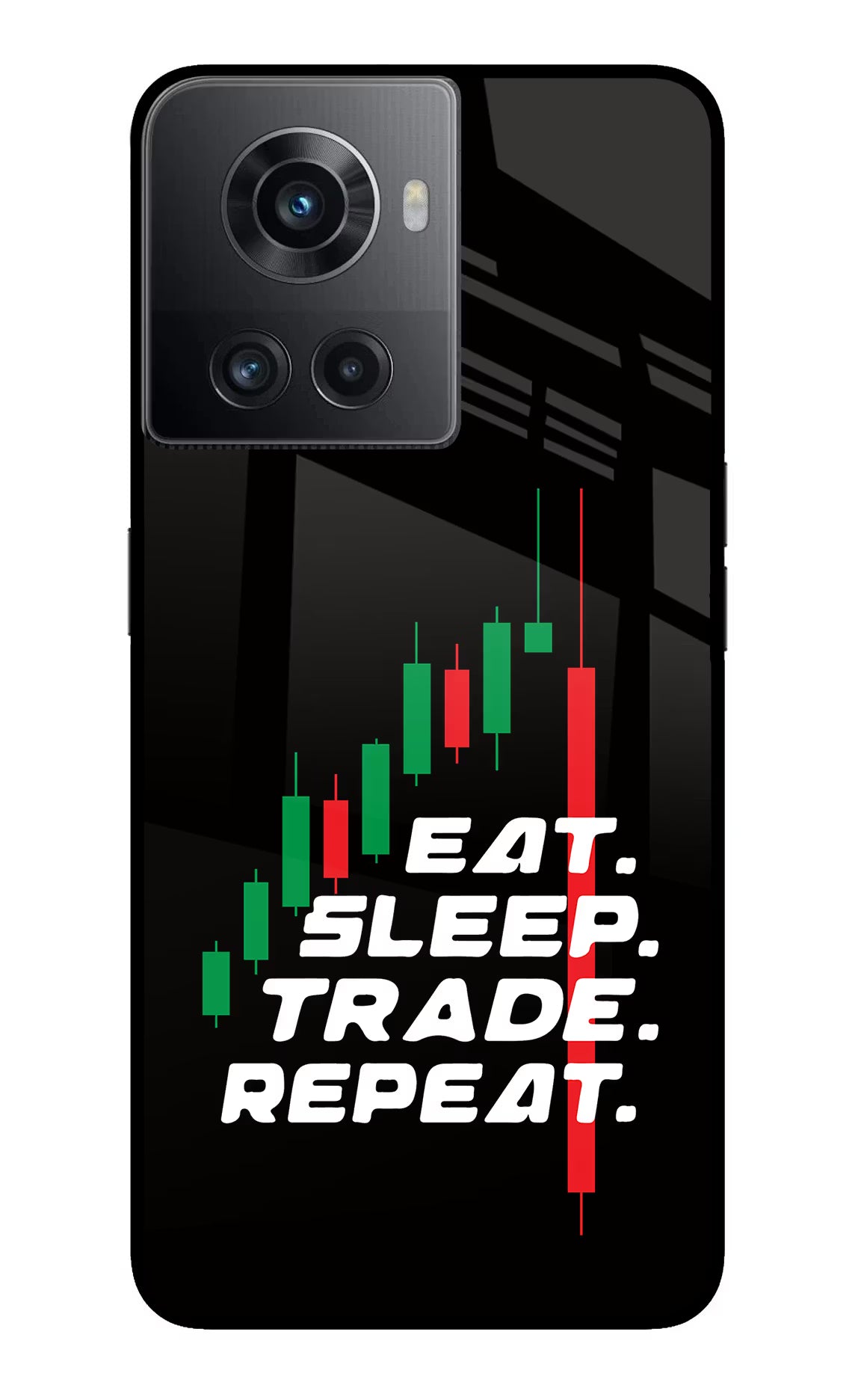 Eat Sleep Trade Repeat OnePlus 10R 5G Glass Case - Eat Sleep Trade Repeat OnePlus 10R 5G Glass Case Eat Sleep Trade Repeat OnePlus 10R 5G Glass Case