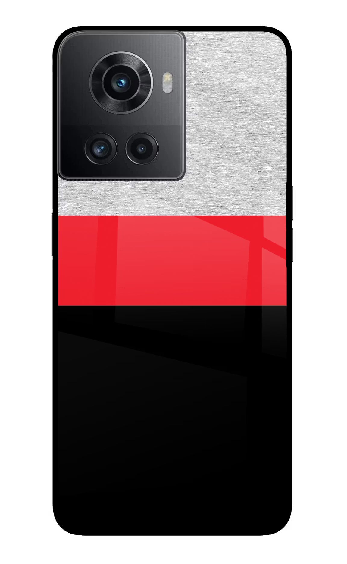 Tri Color Pattern OnePlus 10R 5G Glass Case - Tri Color Pattern OnePlus 10R 5G Glass Case Tri Color Pattern OnePlus 10R 5G Glass Case