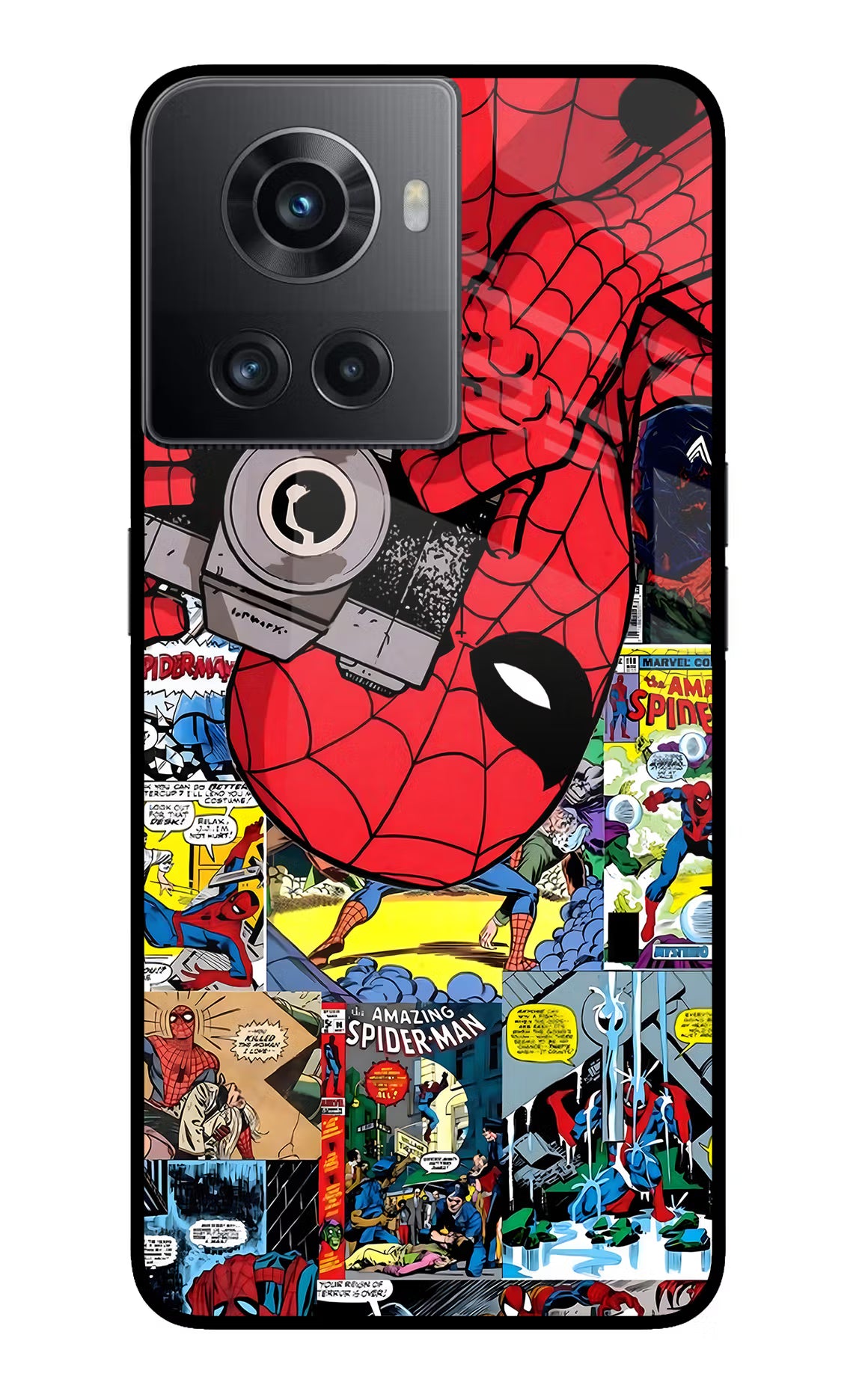Spider Man OnePlus 10R 5G Glass Case - Spider Man OnePlus 10R 5G Glass Case Spider Man OnePlus 10R 5G Glass Case