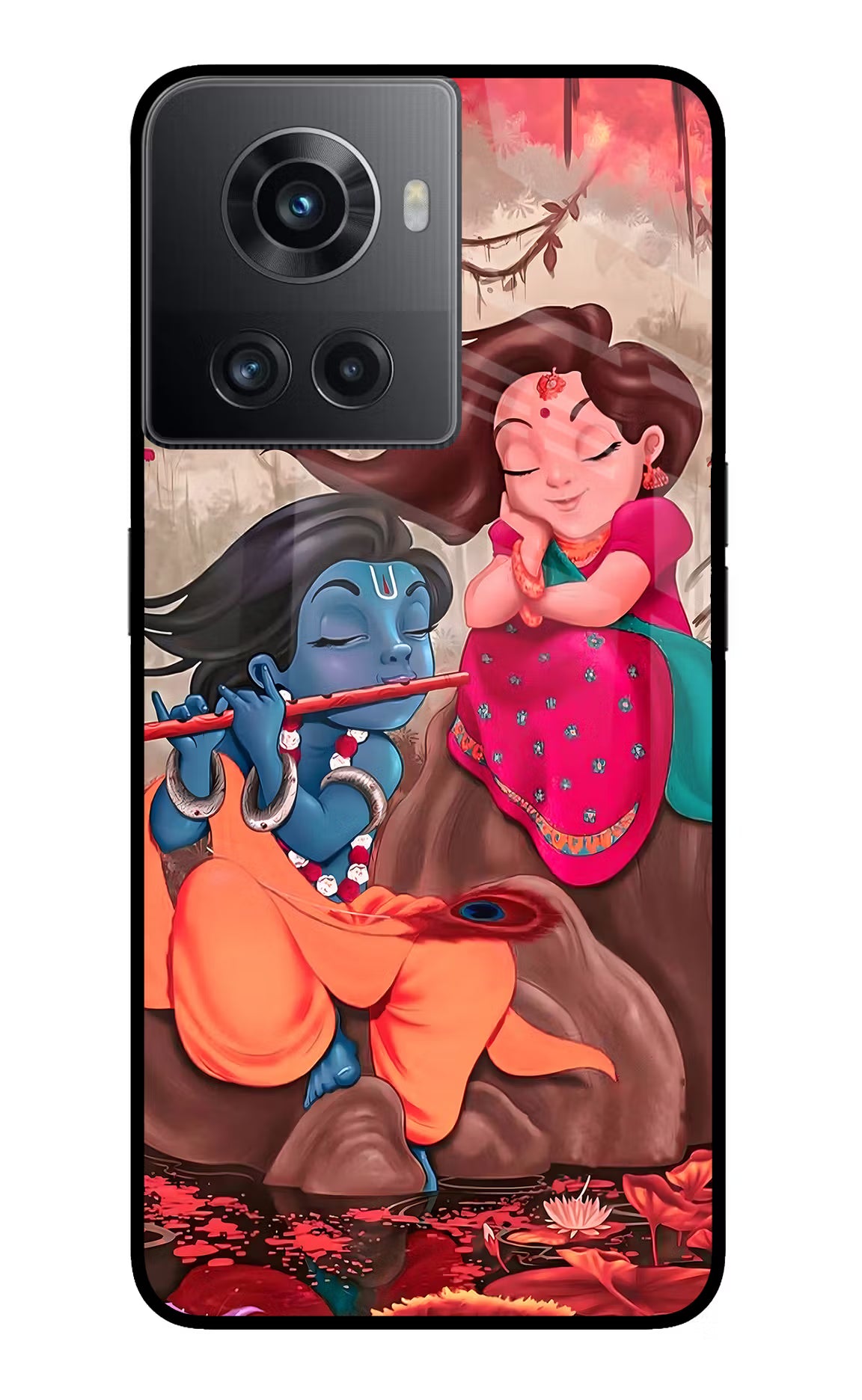Radhe Krishna OnePlus 10R 5G Glass Case - Radhe Krishna OnePlus 10R 5G Glass Case Radhe Krishna OnePlus 10R 5G Glass Case