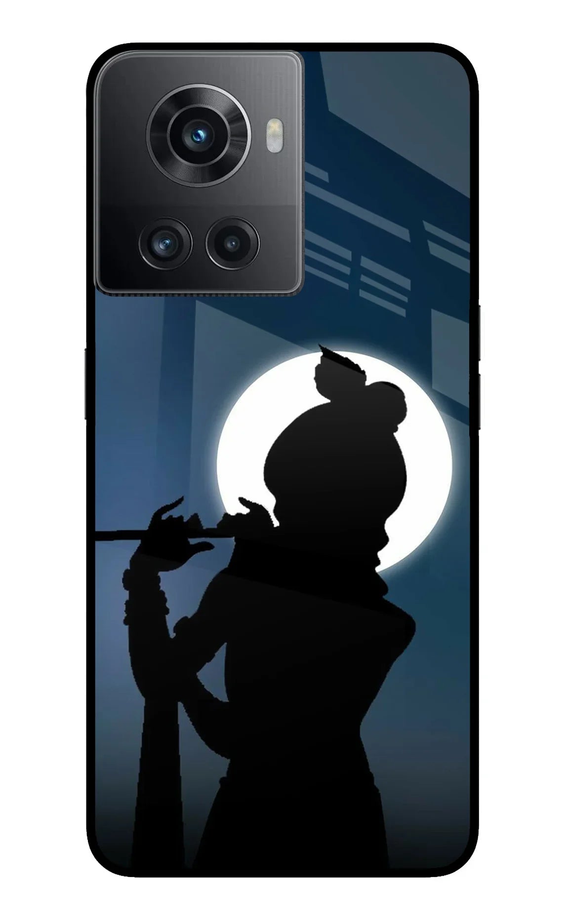 Shri Krishna Silhouette OnePlus 10R 5G Glass Case - Shri Krishna Silhouette OnePlus 10R 5G Glass Case Shri Krishna Silhouette OnePlus 10R 5G Glass Case