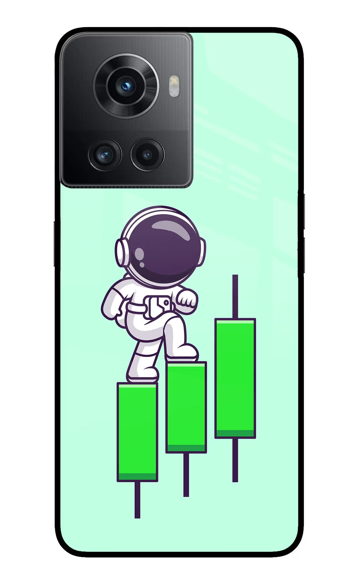 Astronaut Trader OnePlus 10R 5G Glass Case - Astronaut Trader OnePlus 10R 5G Glass Case Astronaut Trader OnePlus 10R 5G Glass Case