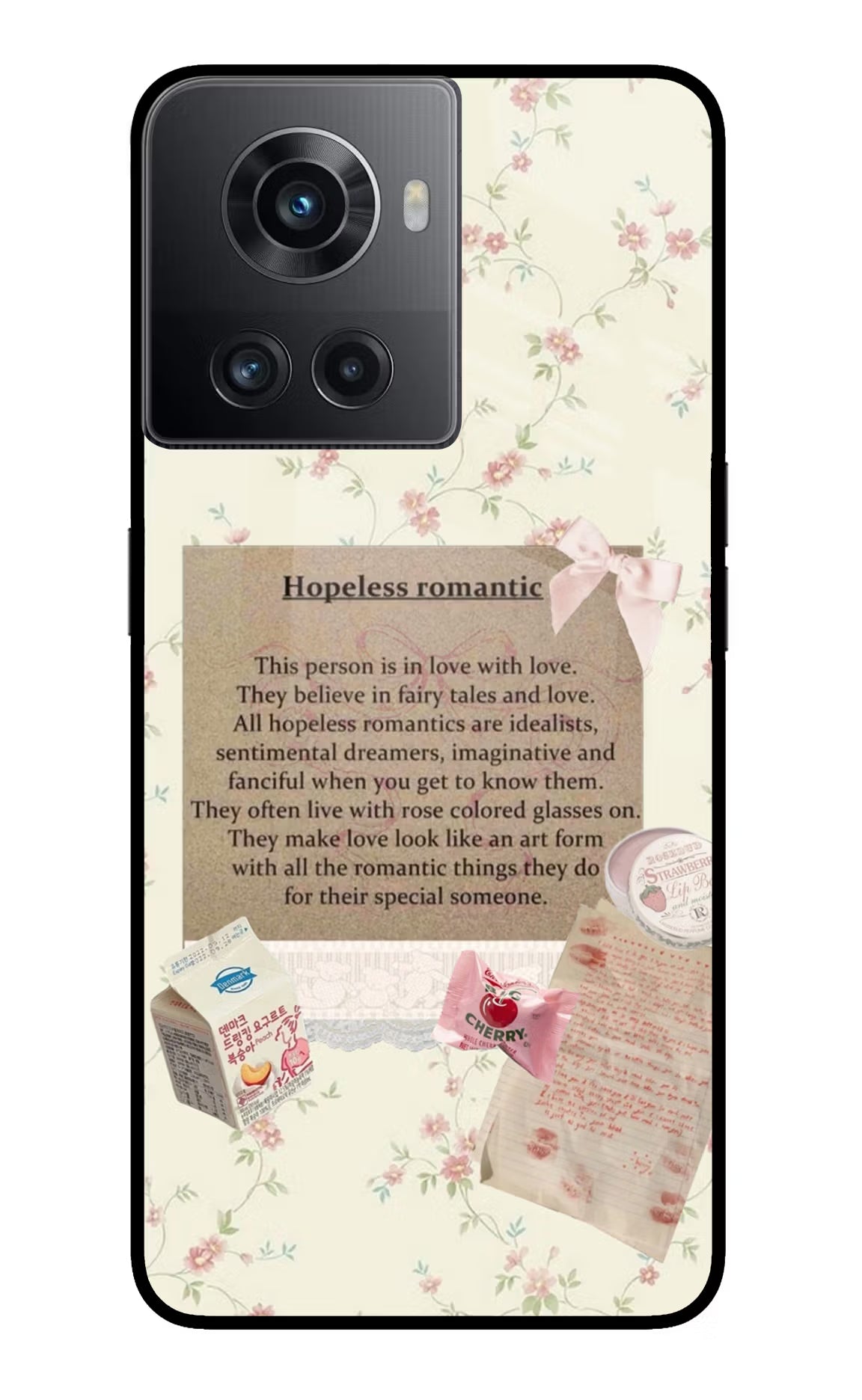Hopeless Romantic OnePlus 10R 5G Glass Case - Hopeless Romantic OnePlus 10R 5G Glass Case Hopeless Romantic OnePlus 10R 5G Glass Case