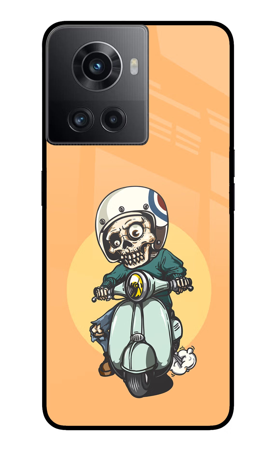 Undead Biker OnePlus 10R 5G Glass Case - Undead Biker OnePlus 10R 5G Glass Case Undead Biker OnePlus 10R 5G Glass Case