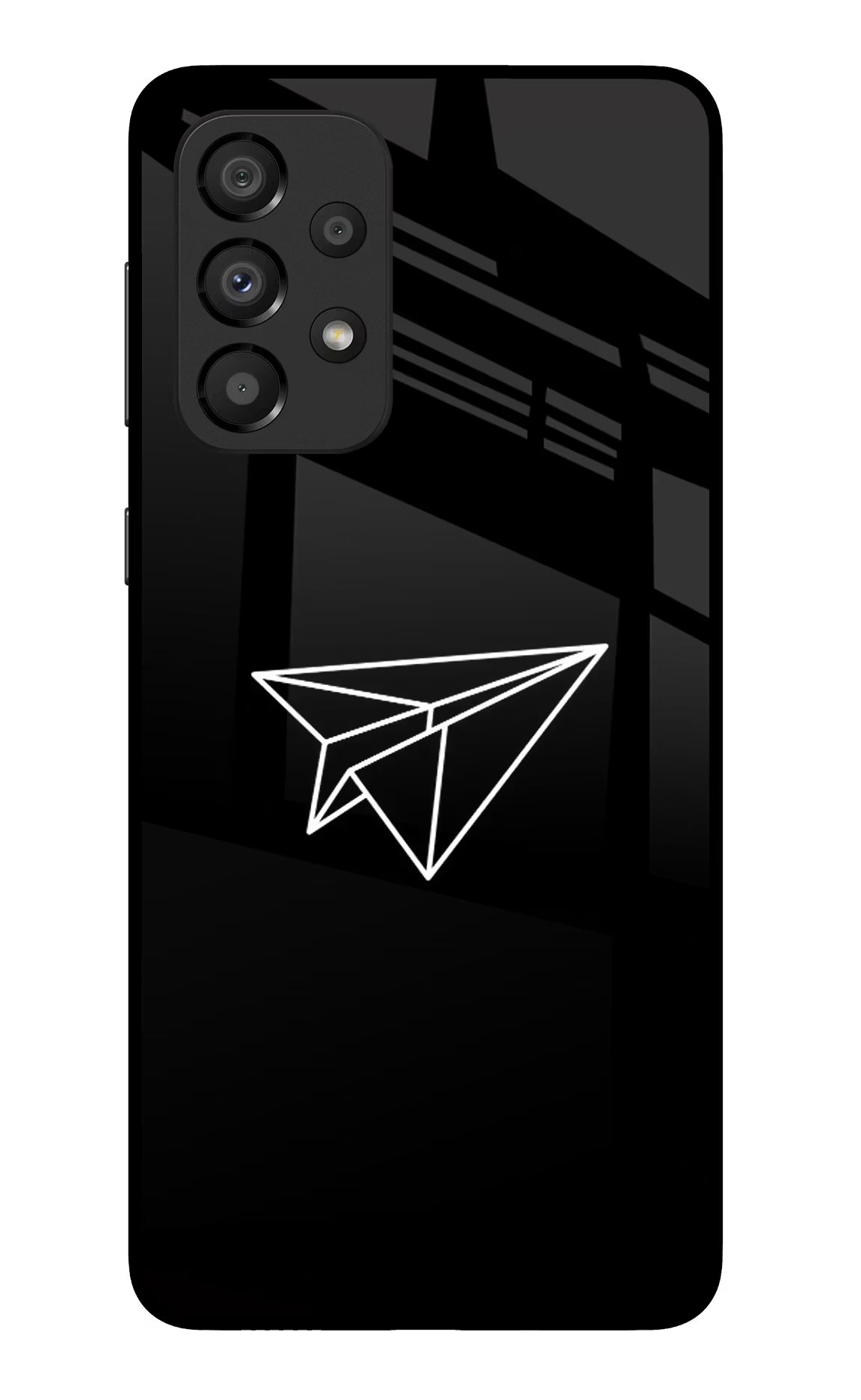 Paper Plane White Samsung A33 5G Glass Case - Paper Plane White Samsung A33 5G Glass Case Paper Plane White Samsung A33 5G Glass Case