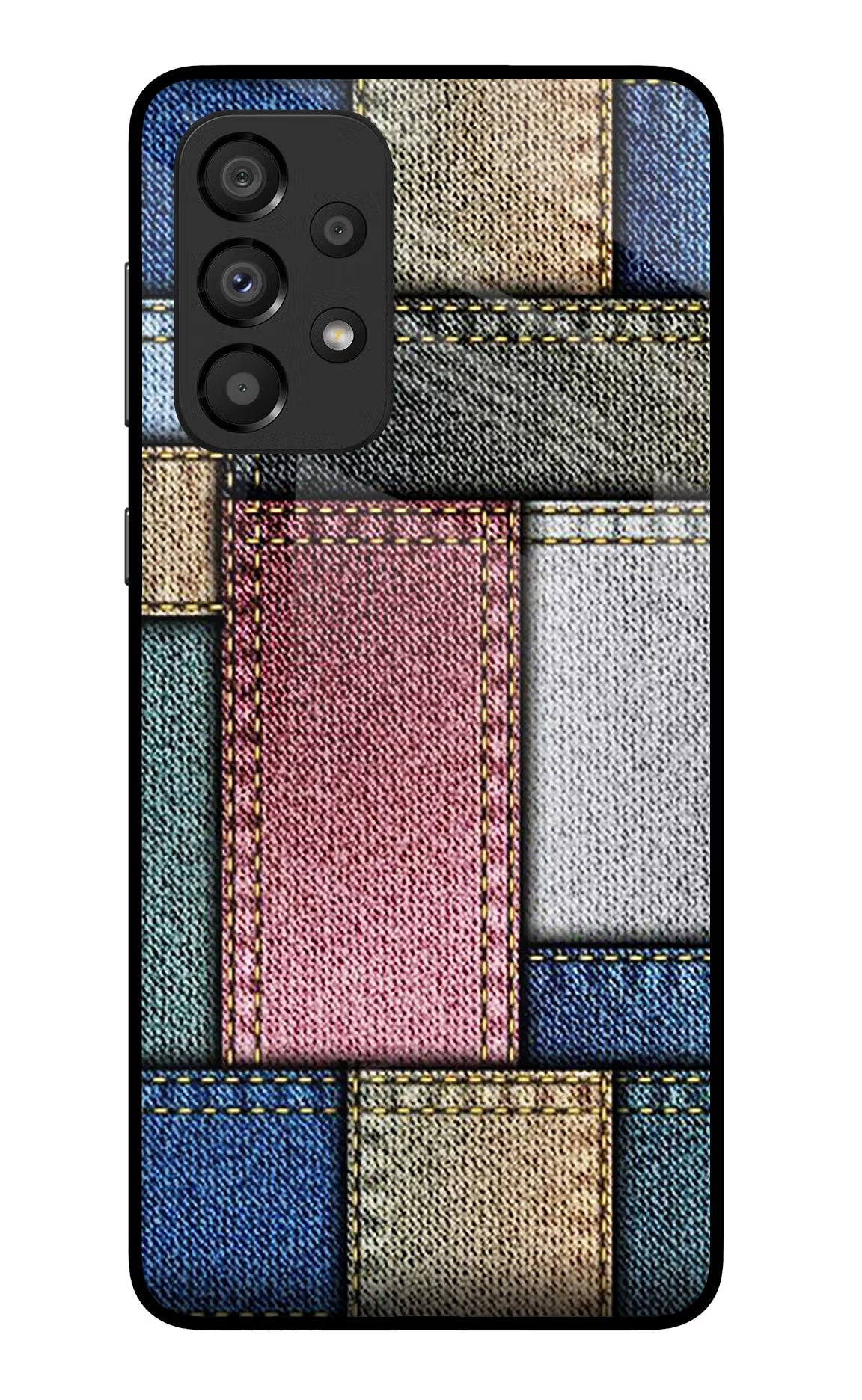 Multicolor Jeans Samsung A33 5G Glass Case - Multicolor Jeans Samsung A33 5G Glass Case Multicolor Jeans Samsung A33 5G Glass Case