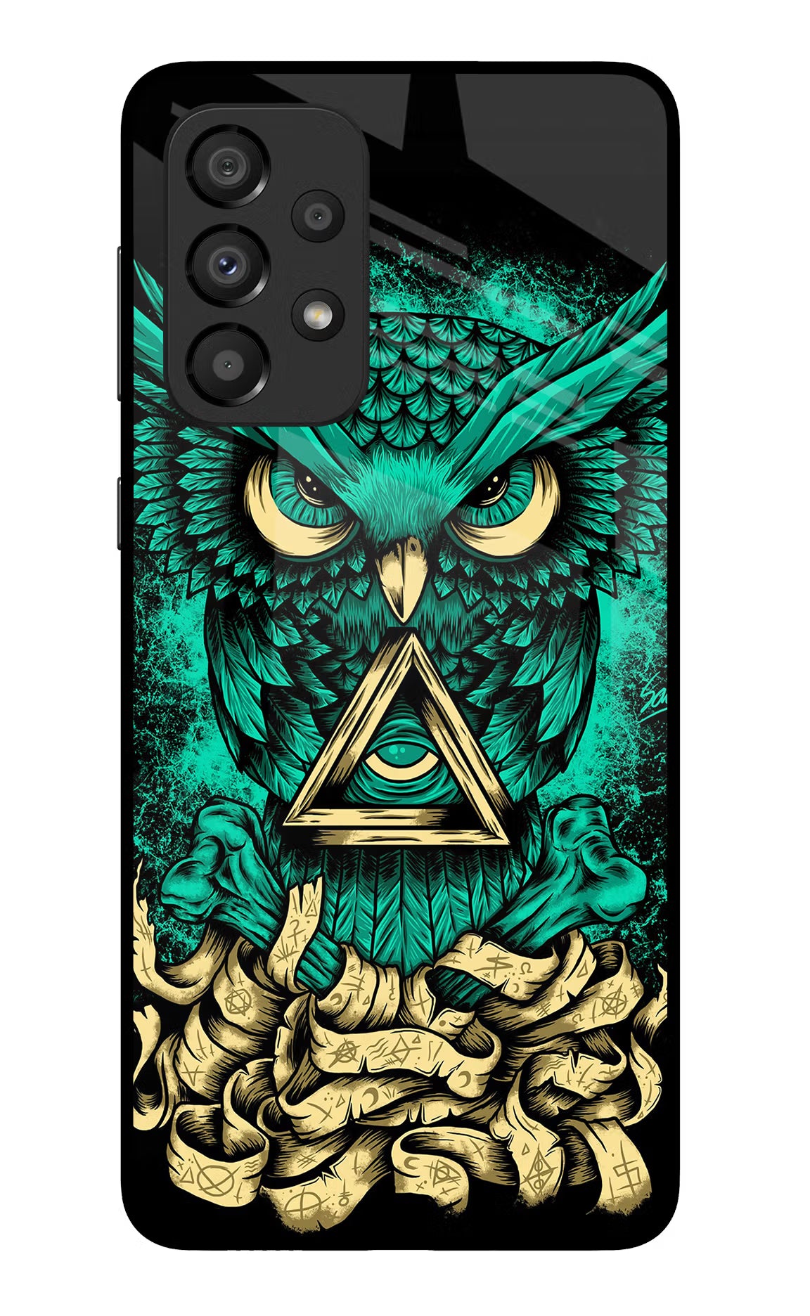 Green Owl Samsung A33 5G Glass Case - Green Owl Samsung A33 5G Glass Case Green Owl Samsung A33 5G Glass Case