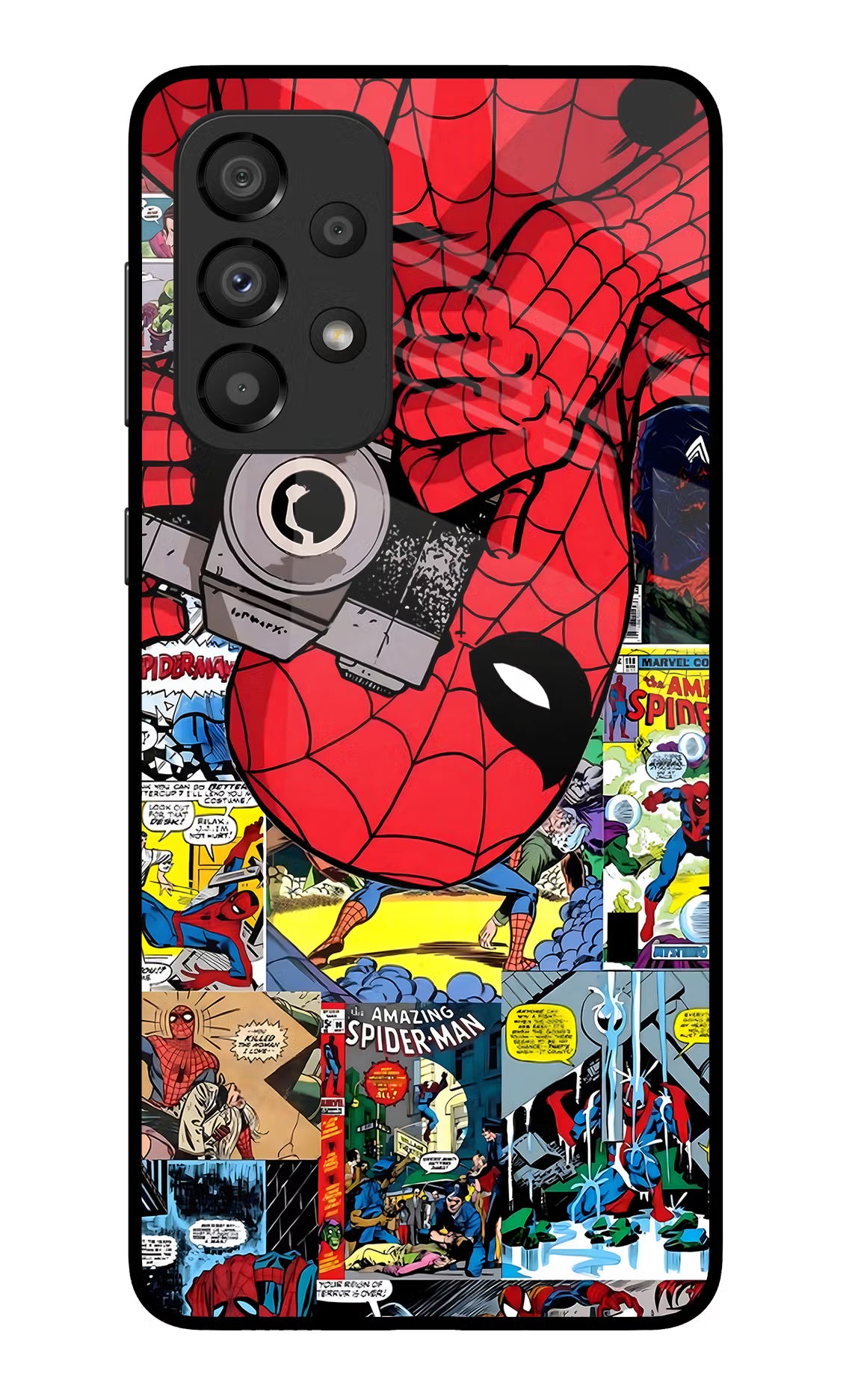 Spider Man Samsung A33 5G Glass Case - Spider Man Samsung A33 5G Glass Case Spider Man Samsung A33 5G Glass Case