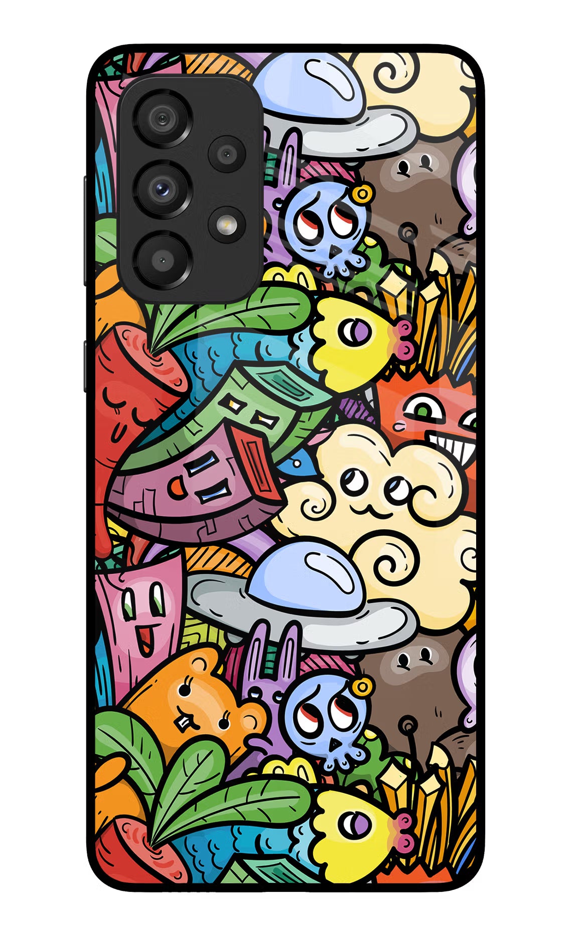 Veggie Doodle Samsung A33 5G Glass Case - Veggie Doodle Samsung A33 5G Glass Case Veggie Doodle Samsung A33 5G Glass Case