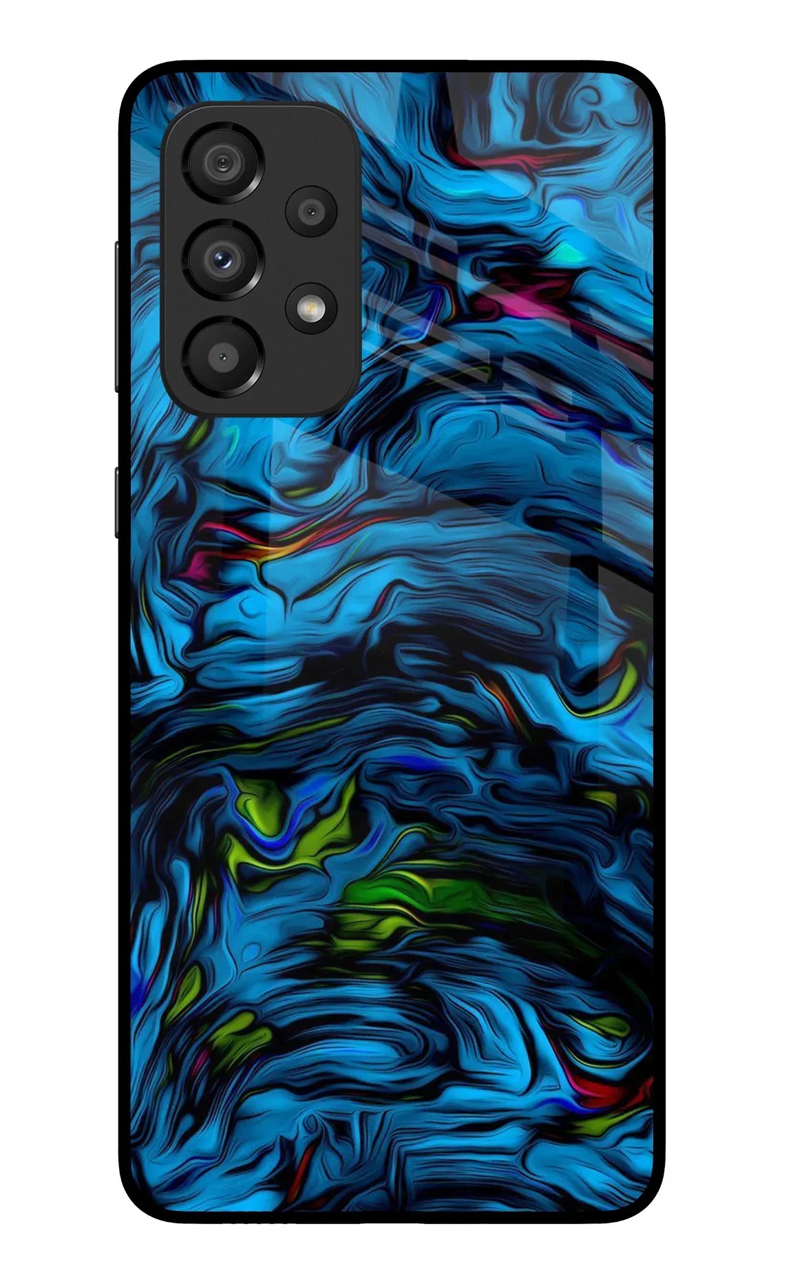 Dark Blue Abstract Samsung A33 5G Glass Case - Dark Blue Abstract Samsung A33 5G Glass Case Dark Blue Abstract Samsung A33 5G Glass Case
