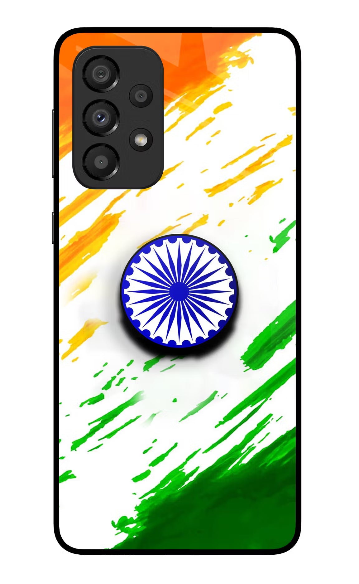 Indian Flag Ashoka Chakra Samsung A33 5G Glass Case - Indian Flag Ashoka Chakra Samsung A33 5G Glass Case Indian Flag Ashoka Chakra Samsung A33 5G Glass Case