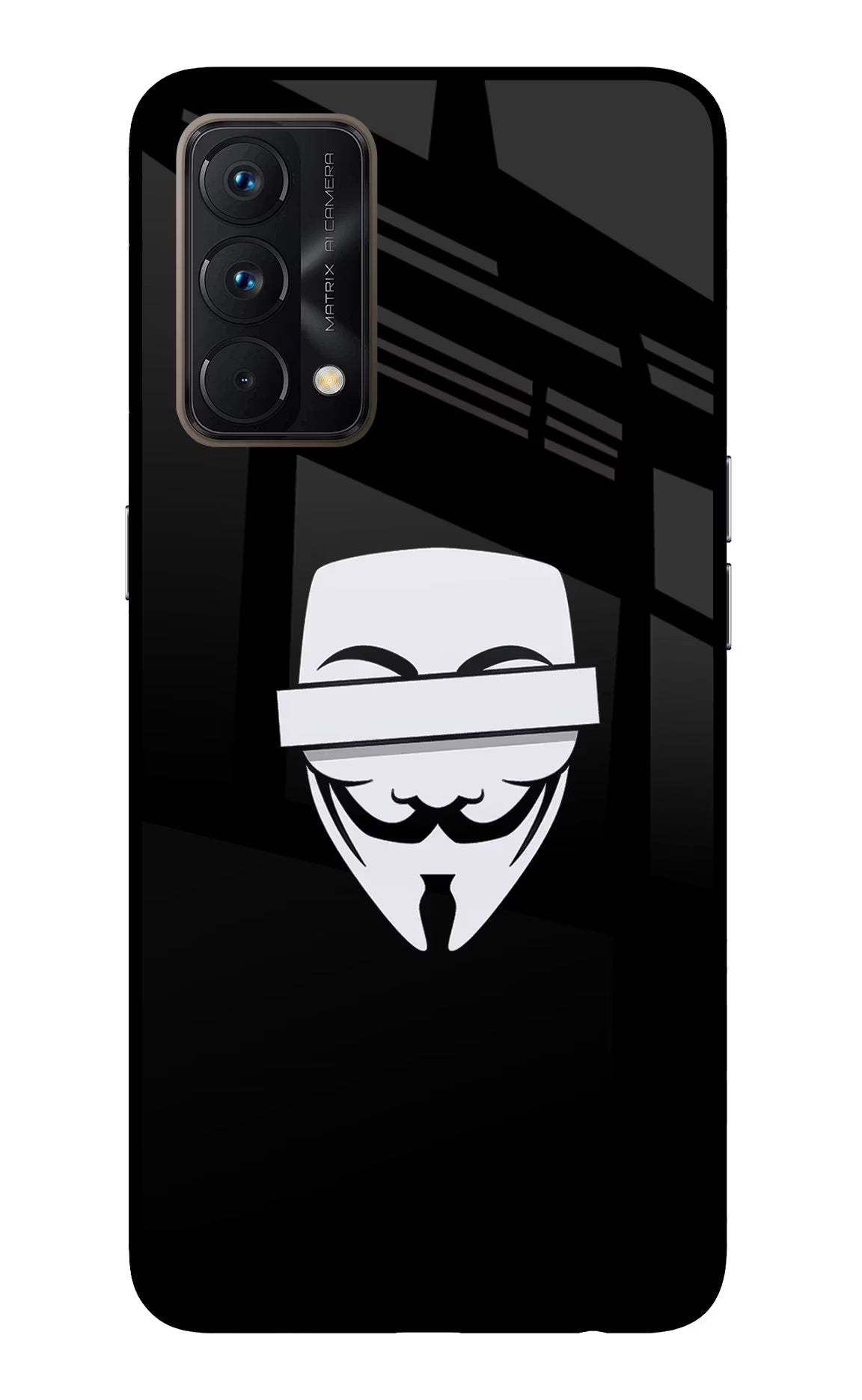 Anonymous Face Realme GT Master Edition Back Cover - Anonymous Face Realme GT Master Edition Glass Case Back Cover by Casekaro Anonymous Face Realme GT Master Edition Glass Case Back Cover by Casekaro