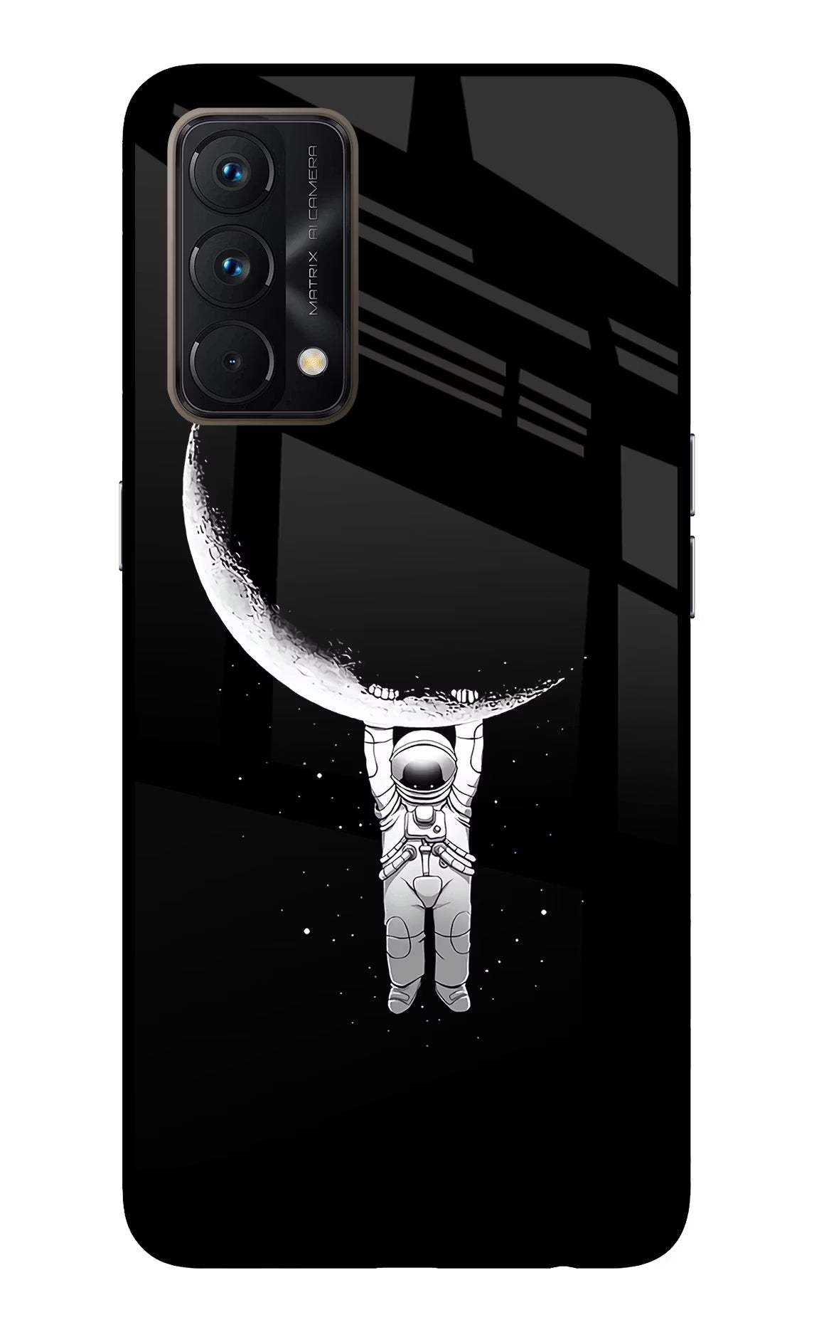 Moon Space Realme GT Master Edition Back Cover - Moon Space Realme GT Master Edition Glass Case Back Cover by Casekaro Moon Space Realme GT Master Edition Glass Case Back Cover by Casekaro