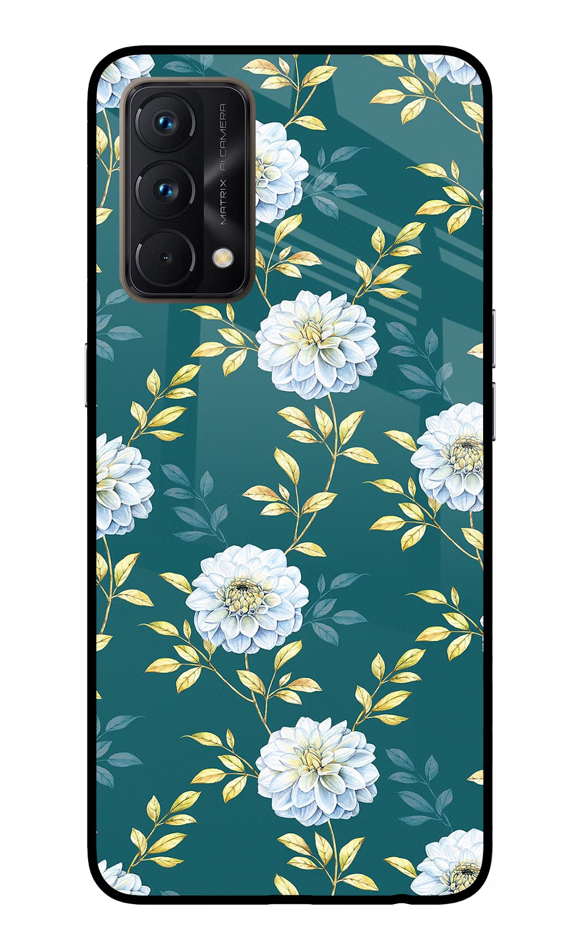 Flowers Realme GT Master Edition Back Cover - Flowers Realme GT Master Edition Glass Case Back Cover by Casekaro Flowers Realme GT Master Edition Glass Case Back Cover by Casekaro
