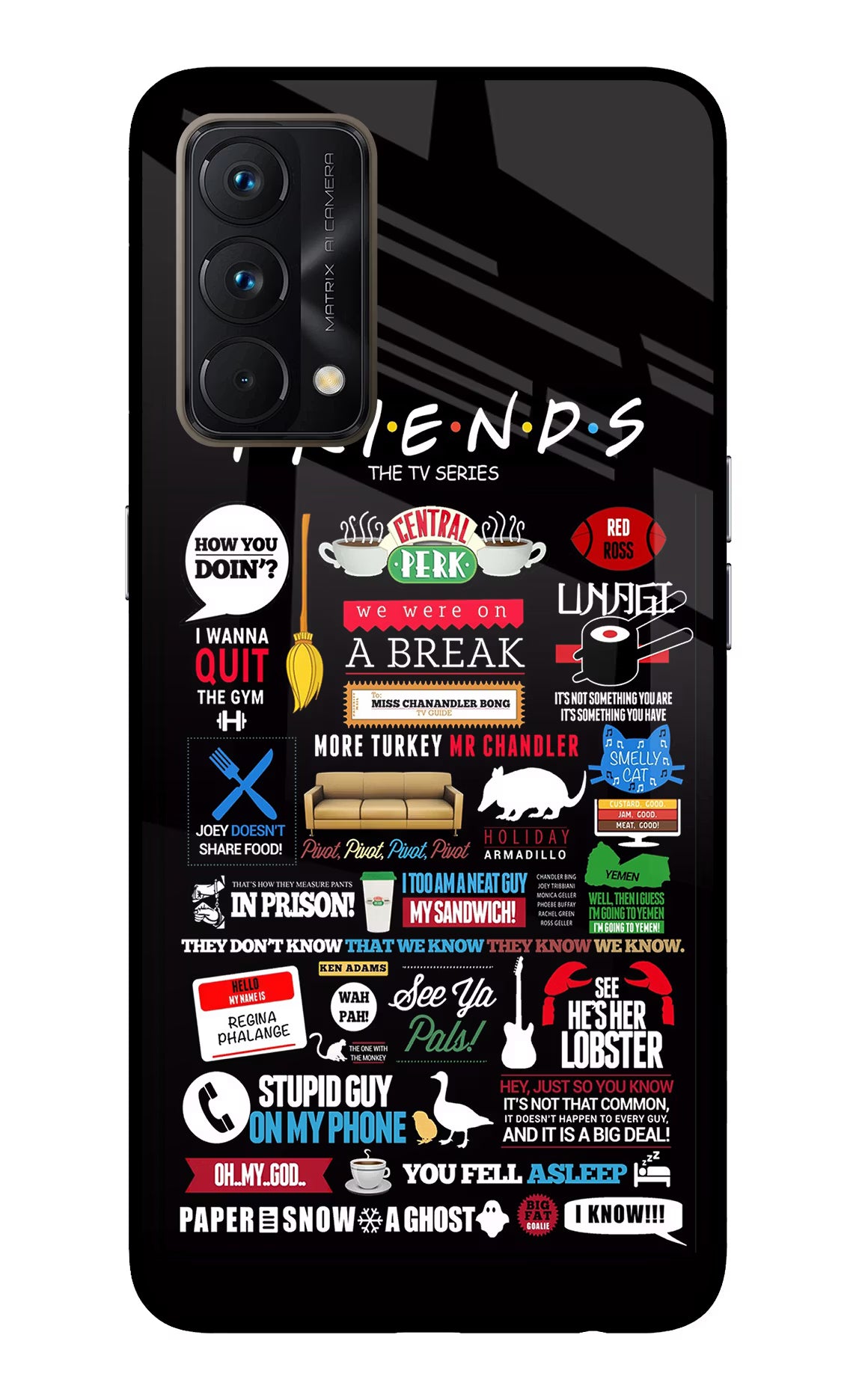 FRIENDS Realme GT Master Edition Glass Case - FRIENDS Realme GT Master Edition Glass Case FRIENDS Realme GT Master Edition Glass Case
