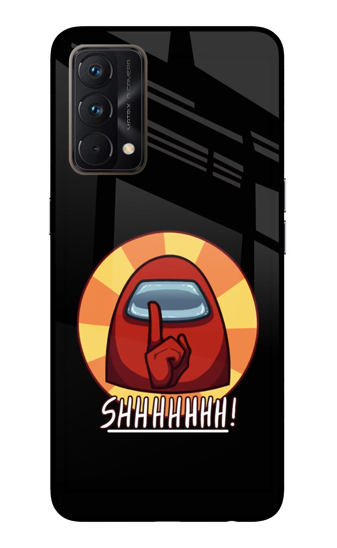 Among Us Shhh! Realme GT Master Edition Back Cover - Among Us Shhh! Realme GT Master Edition Glass Case Back Cover by Casekaro Among Us Shhh! Realme GT Master Edition Glass Case Back Cover by Casekaro