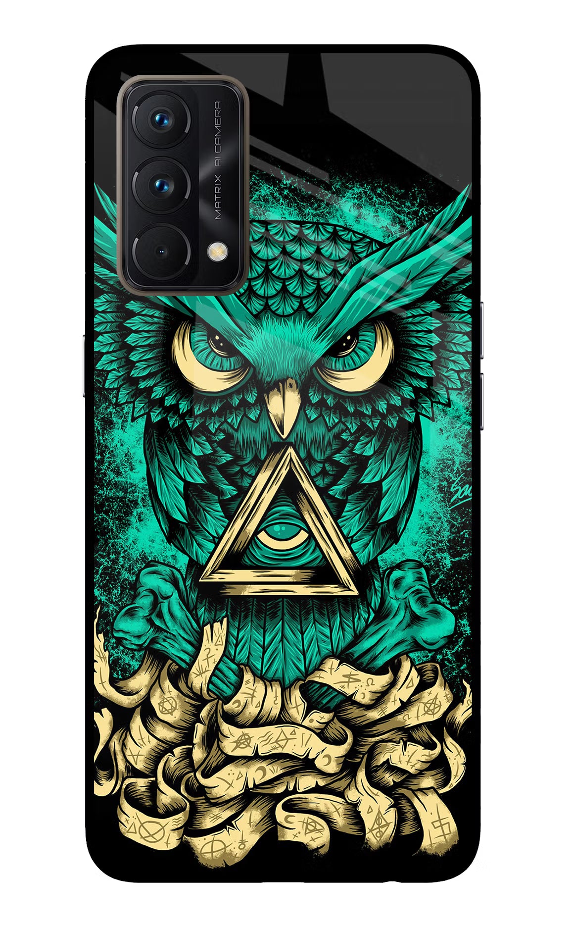 Green Owl Realme GT Master Edition Glass Case - Green Owl Realme GT Master Edition Glass Case Green Owl Realme GT Master Edition Glass Case