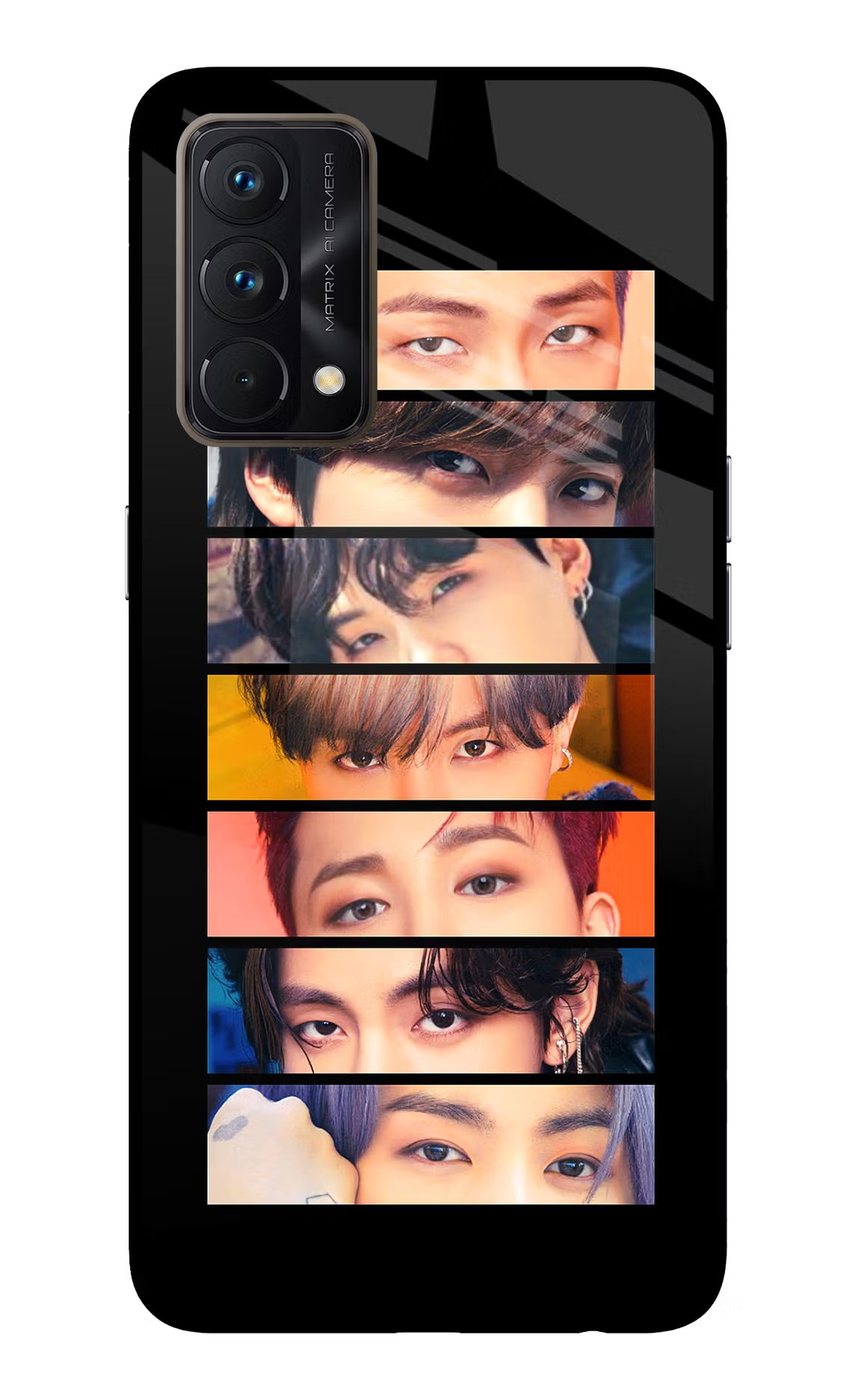 BTS Eyes Realme GT Master Edition Back Cover - BTS Eyes Realme GT Master Edition Glass Case Back Cover by Casekaro BTS Eyes Realme GT Master Edition Glass Case Back Cover by Casekaro