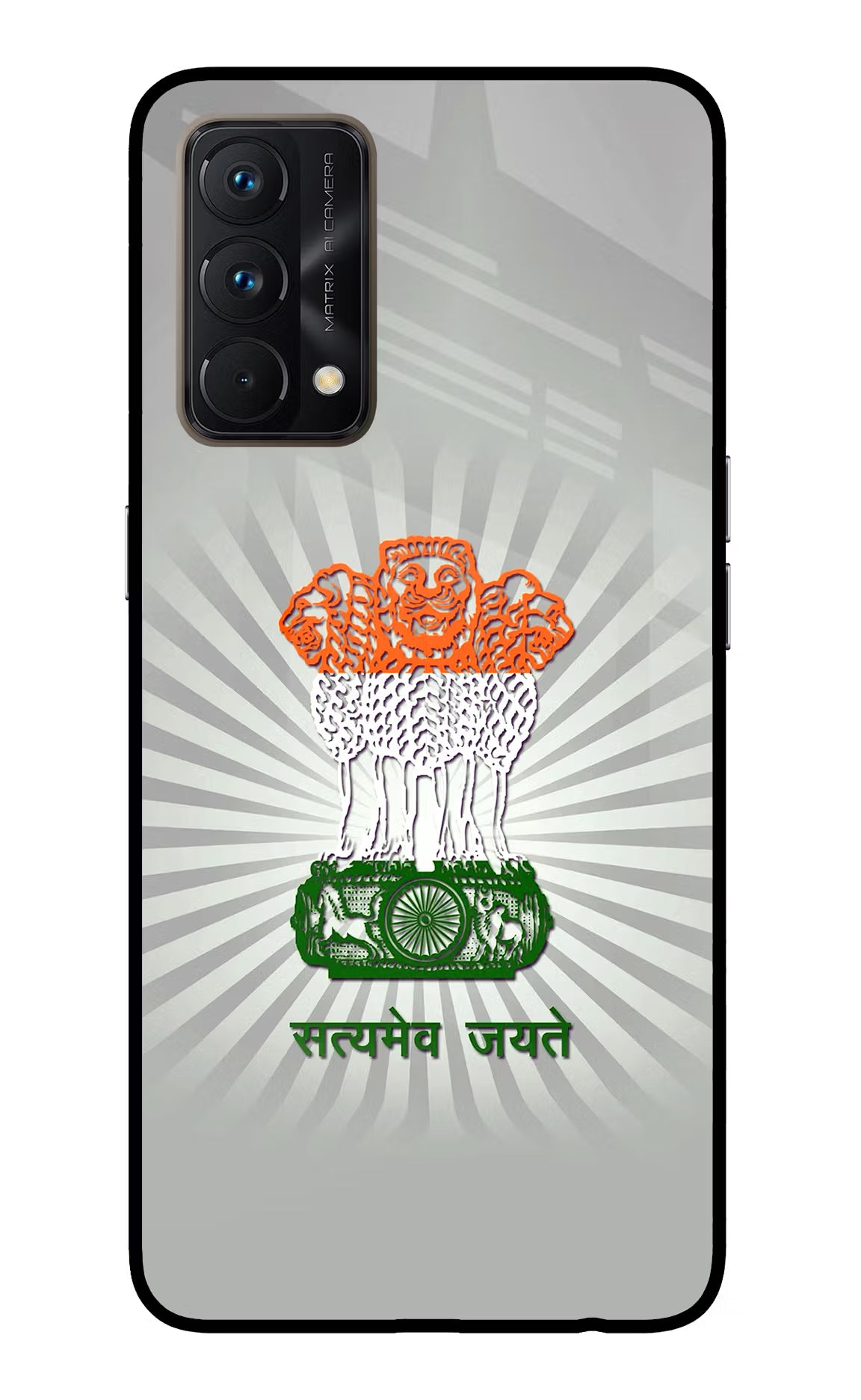 Satyamev Jayate Art Realme GT Master Edition Back Cover - Satyamev Jayate Art Realme GT Master Edition Glass Case Back Cover by Casekaro Satyamev Jayate Art Realme GT Master Edition Glass Case Back Cover by Casekaro
