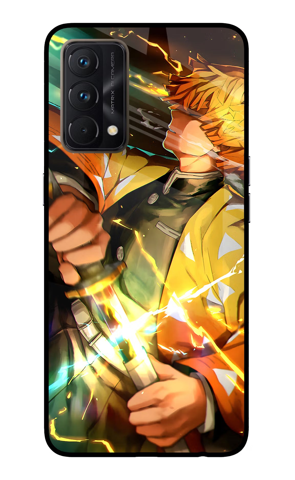 Demon Slayer Realme GT Master Edition Back Cover - Demon Slayer Realme GT Master Edition Glass Case Back Cover by Casekaro Demon Slayer Realme GT Master Edition Glass Case Back Cover by Casekaro